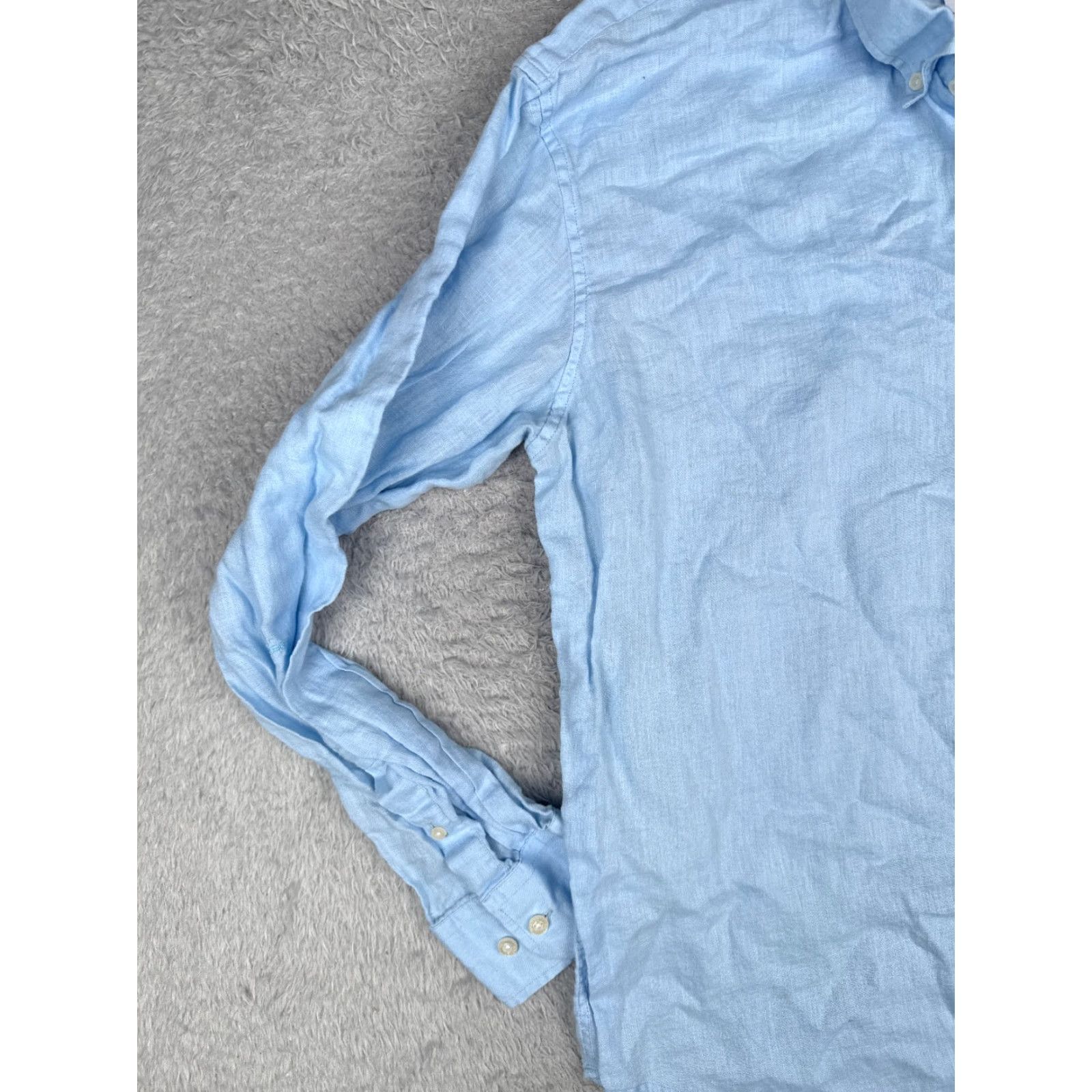 Guy Harvey Guy Harvey Brand Shirt Men Extra Large Blue 100% Linen Button Up Long Sleeve Size US XL / EU 56 / 4 - 3 Thumbnail