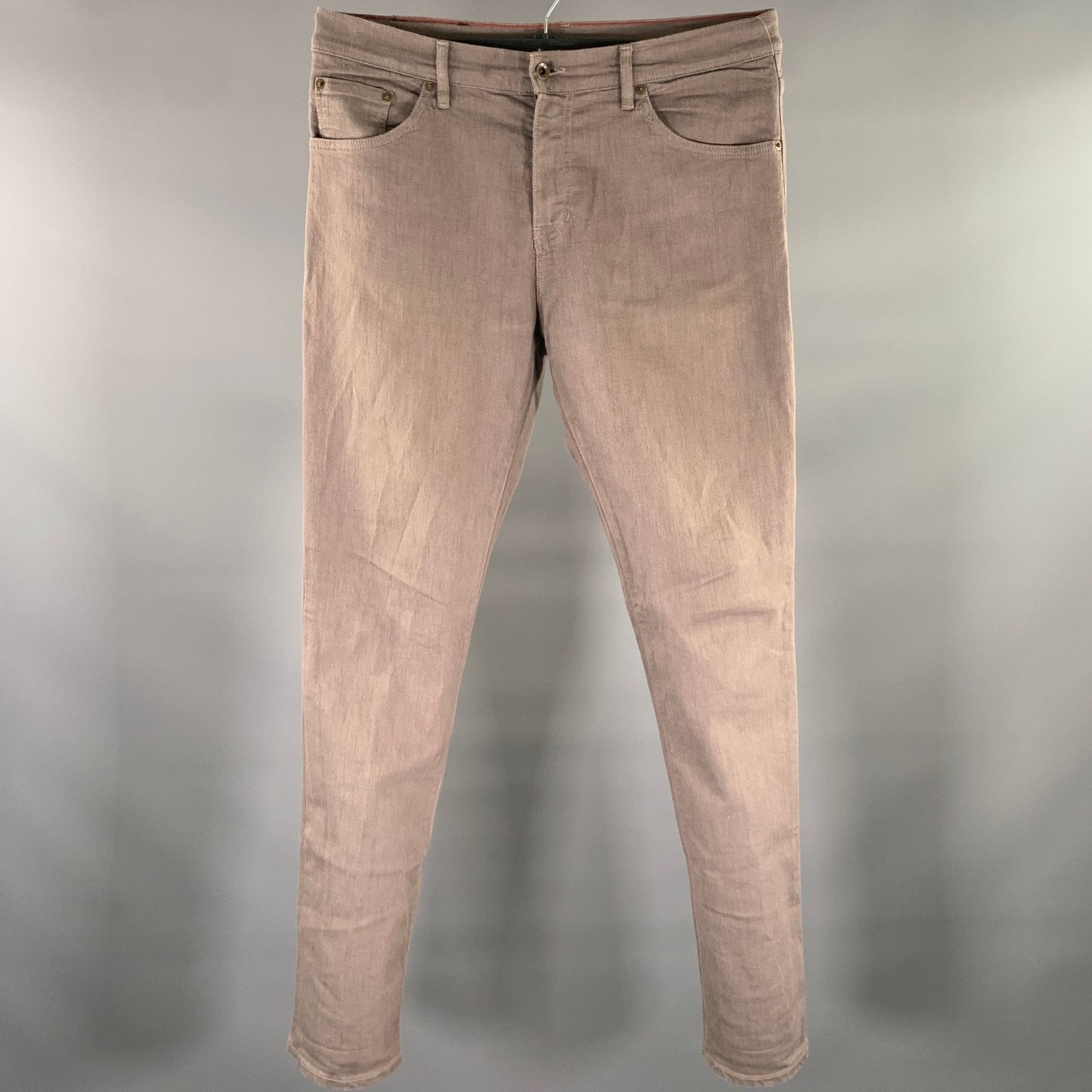 Raleigh Denim RALEIGH Size 34 Grey Cotton Blend Slim Fit Jeans Size US 34 / EU 50 - 1 Thumbnail