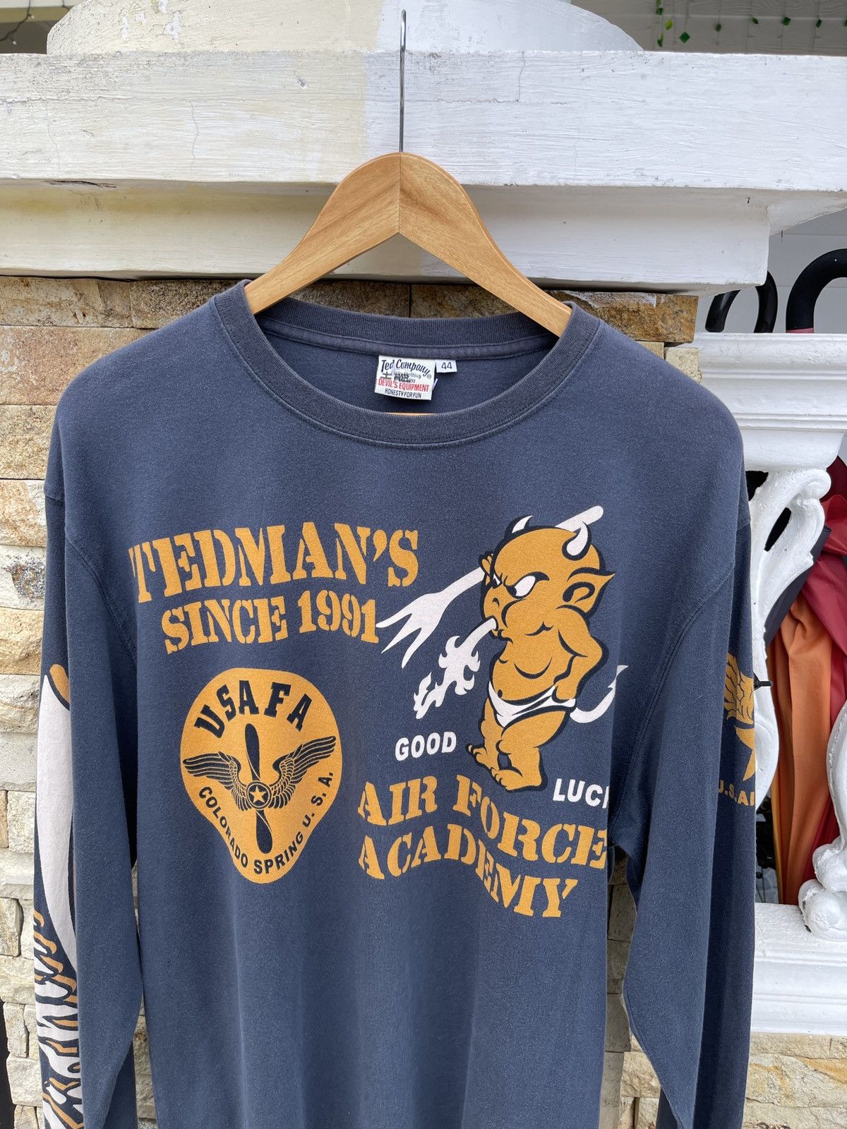 Japanese Brand Rare🔥Tedman Air Force Long Sleve T Shirt Size US L / EU 52-54 / 3 - 4 Thumbnail