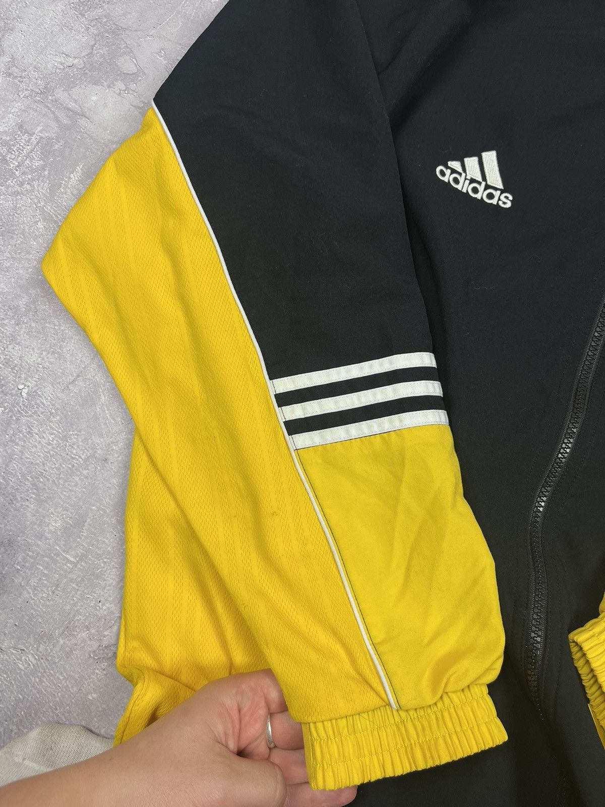 Adidas Vintage Adidas Soccer Jacket Yellow/Black SV POLICH/SCHLEICH Size US L / EU 52-54 / 3 - 12 Thumbnail