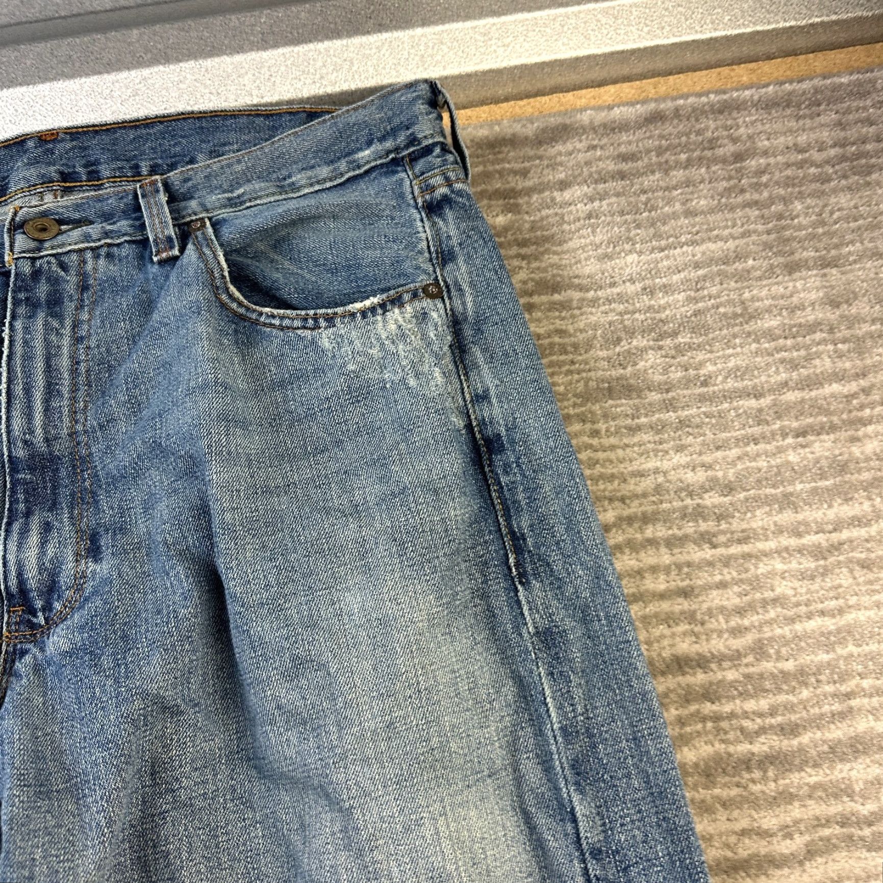 Polo Ralph Lauren VINTAGE Polo Ralph Lauren Jeans Mens 34x30 Blue Denim Pants Relaxed Loose Y2K Cowboy Straight 5-Pocket Design Mens Size US S / EU 44-46 / 1 - 4 Thumbnail