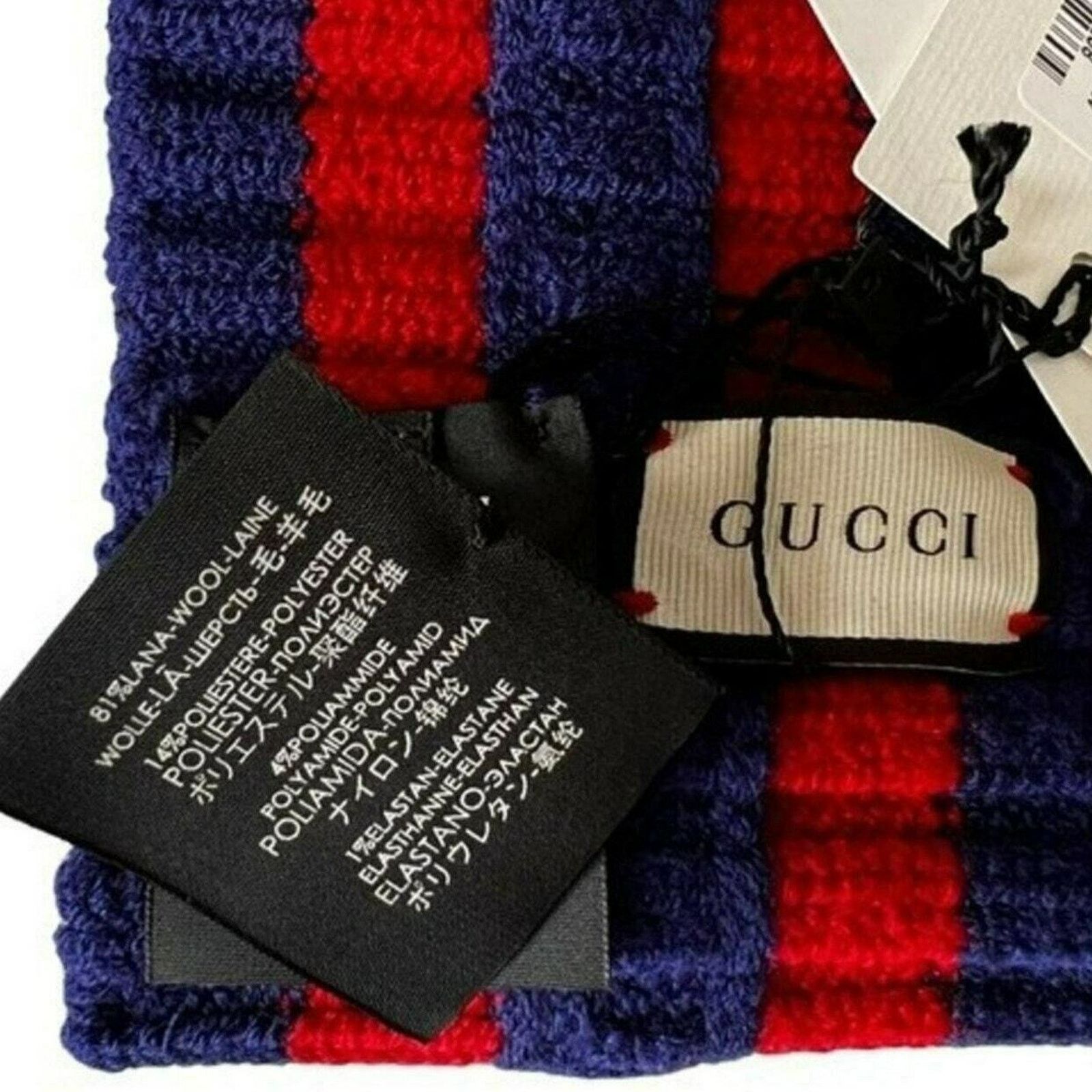 Gucci Gucci Blue and Red Wool Headband, M57 Size ONE SIZE - 6 Thumbnail