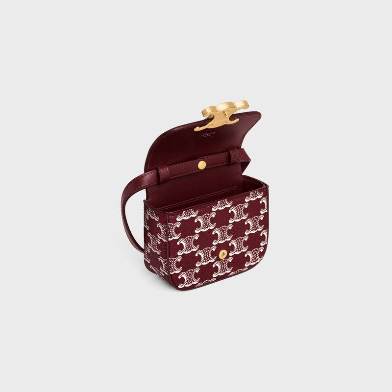 Celine o1w1db10326 10I512GBKSize:OS/Crossbody Bag in Burgundy/White Size ONE SIZE - 4 Thumbnail