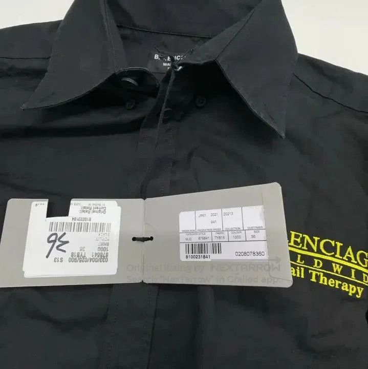 Balenciaga Balenciaga Black Logo Casual Long Sleeve Shirt. Size US M / EU 48-50 / 2 - 1 Thumbnail