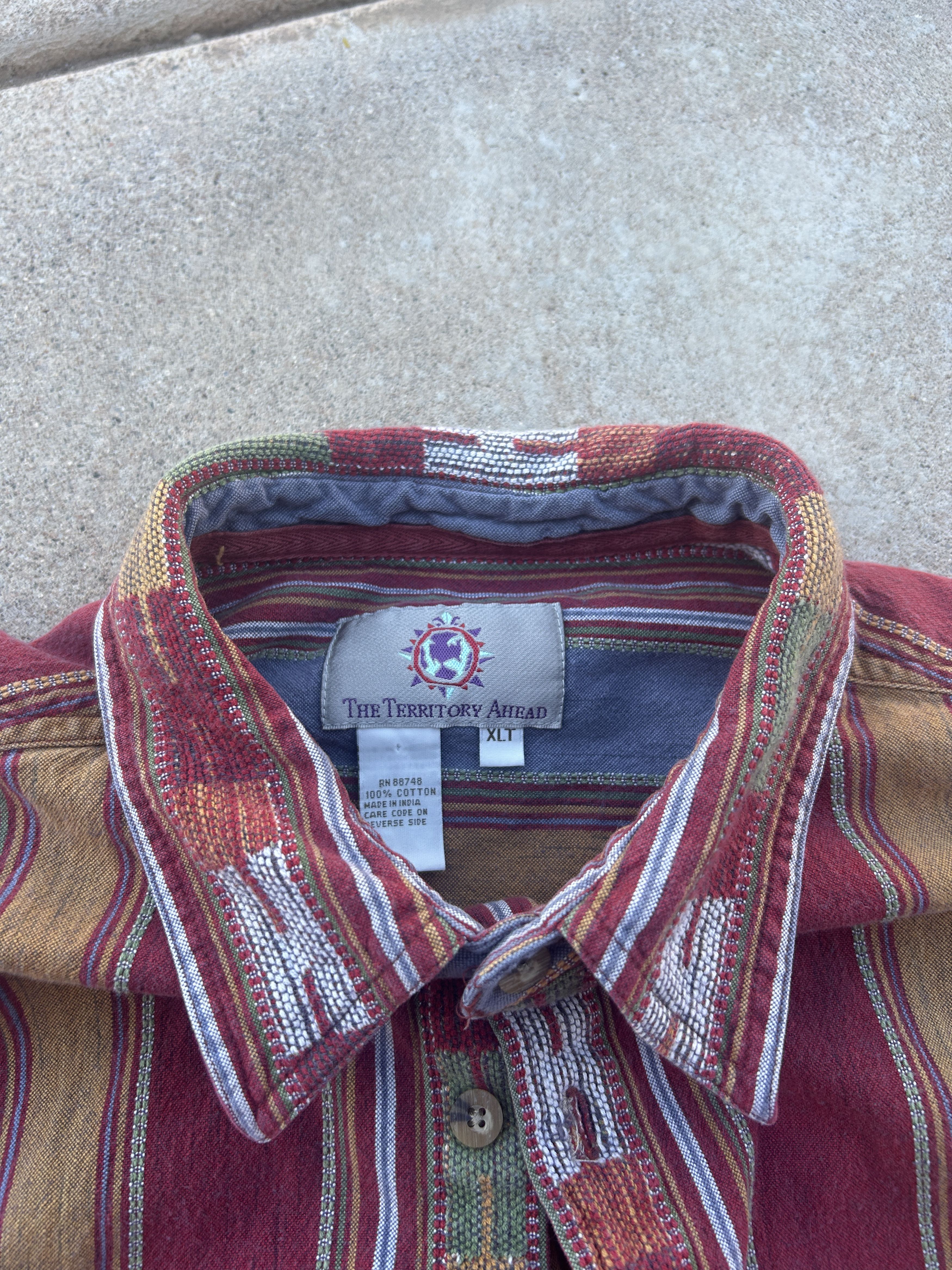 Other Vintage 90s y2k Aztec Carhartt Style Long Sleeve Button Up Size US XL / EU 56 / 4 - 2 Thumbnail