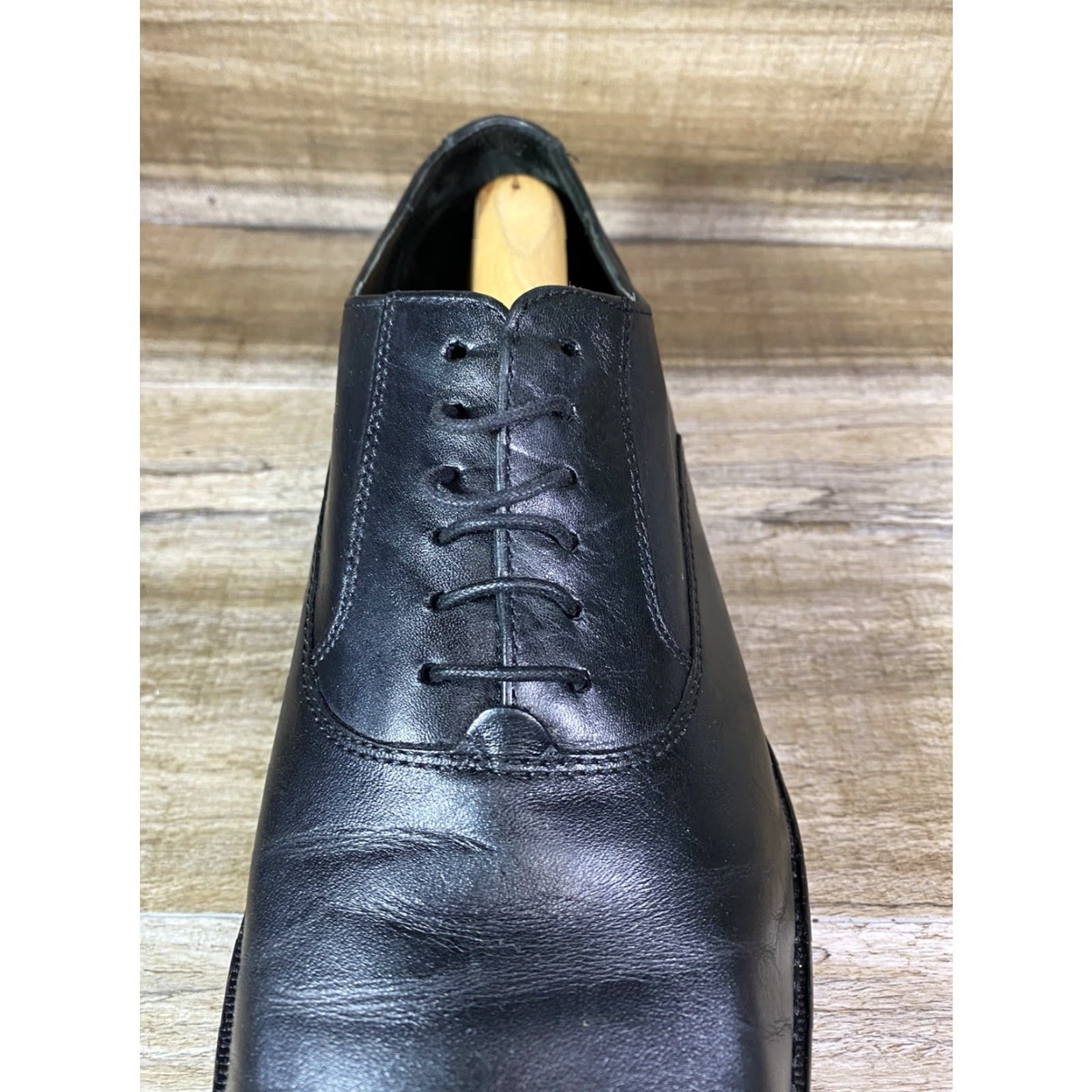 Cole Haan Cole Haan Men’s Madison Black Leather Plain Toe Oxfords C10243 US 10.5M Size US 11 / EU 44 - 4 Thumbnail