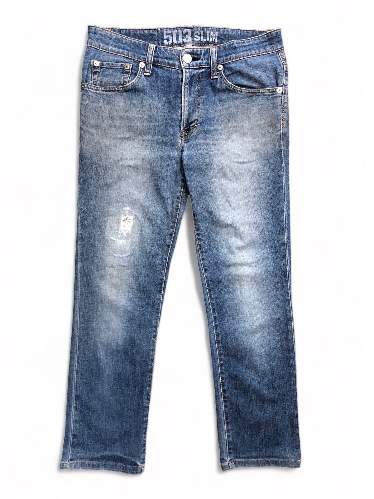 Edwin Vintage Japanese BlueTrip Edwin 503 Distressed Jeans Size US 34 / EU 50 - 1 Thumbnail