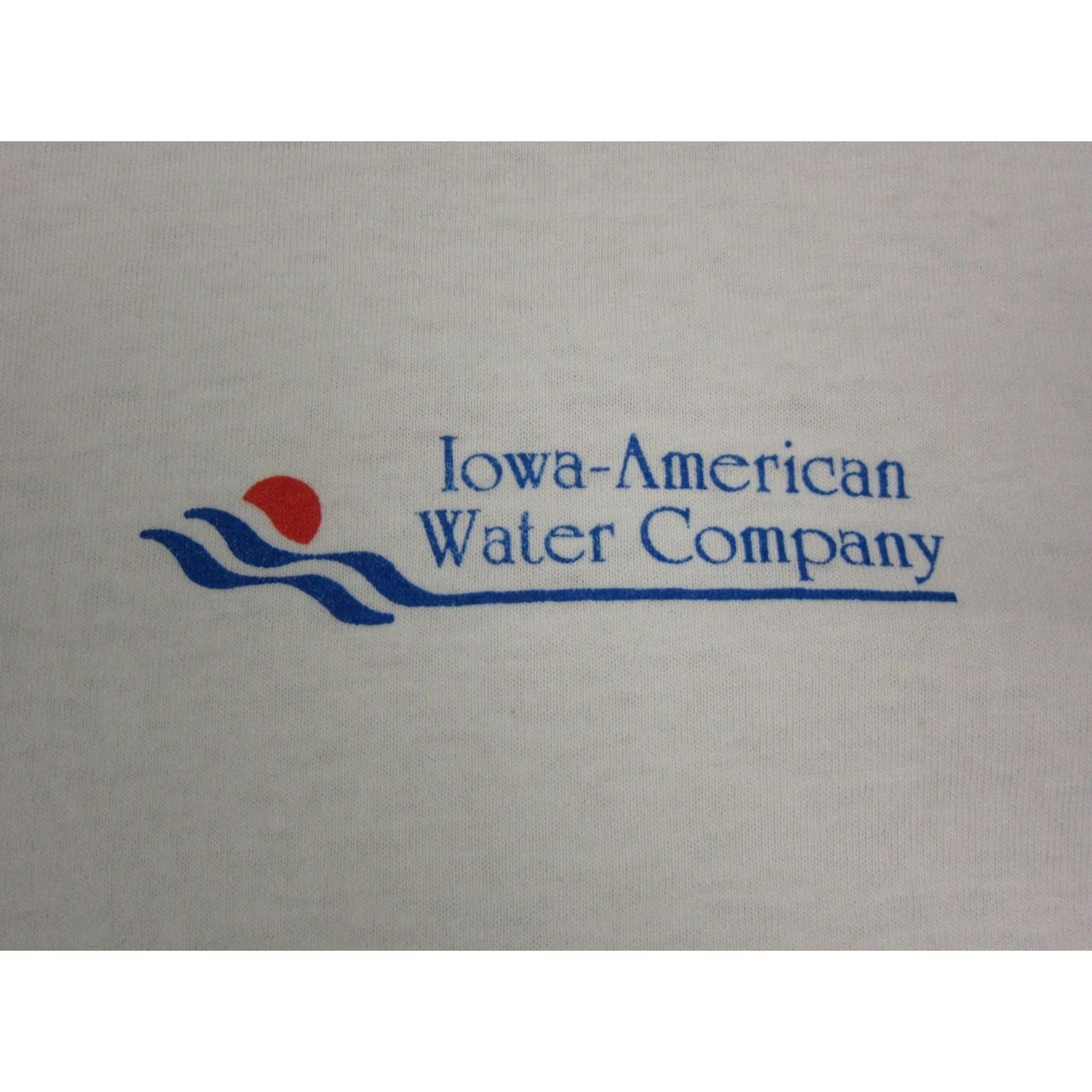 Jerzees VINTAGE Iowa American Water Company Shirt Adult Large L White Made in USA 90s Size US L / EU 52-54 / 3 - 5 Thumbnail