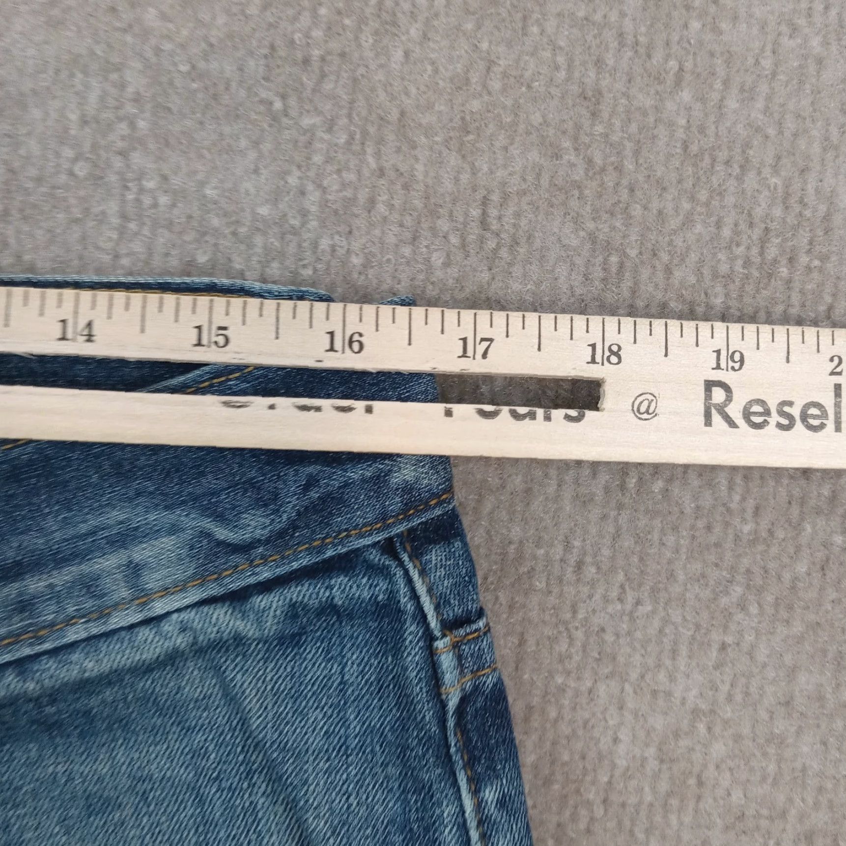 Denime Red Snap Jeans Mens Size 34x31 Blue Denim Casual Pockets Straight Leg Size US 34 / EU 50 - 5 Thumbnail