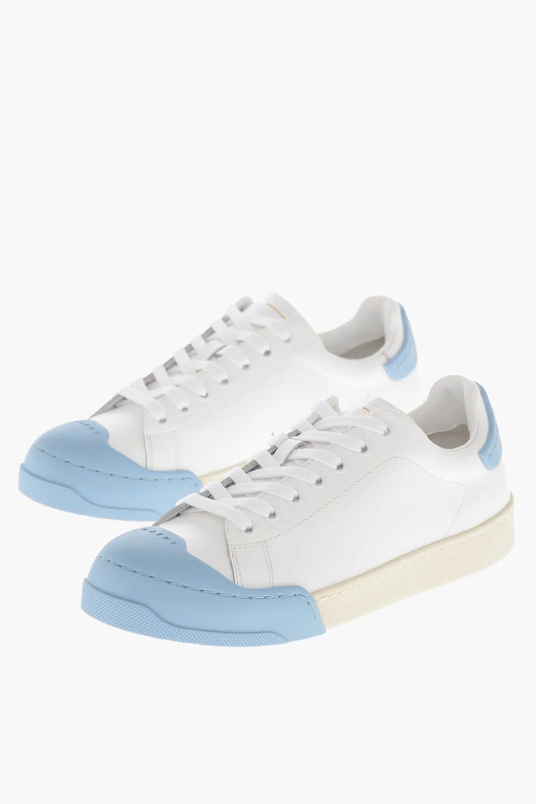 Marni og1mm0326 Leather Low-Top Sneakers in White Size US 5 / IT 35 - 4 Thumbnail