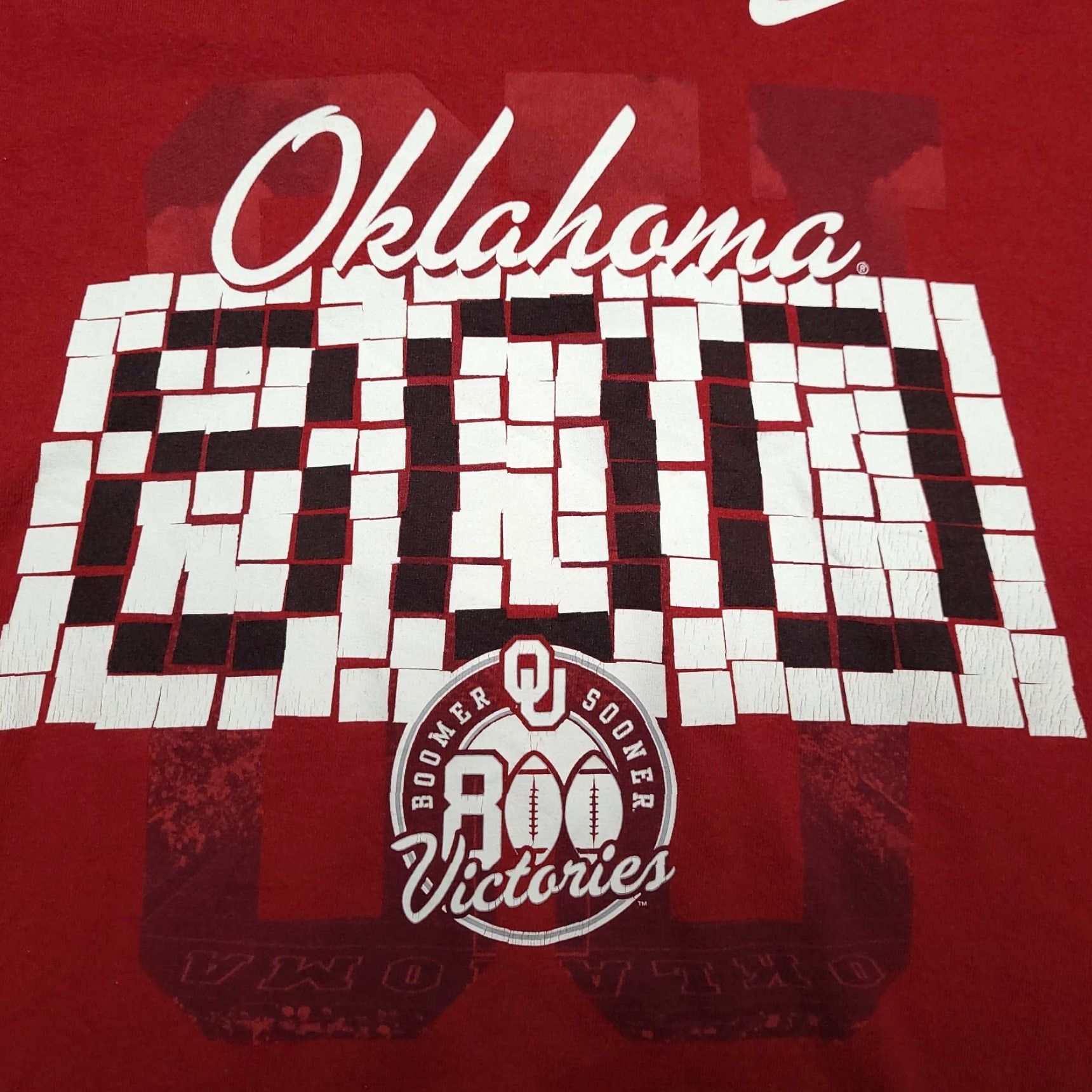 Nike Nike Oklahoma Sooners 800 Victories T-Shirt Adult Medium Red Crew Neck Short Sleeve Nike Shirt Mens/Unisex Size US M / EU 48-50 / 2 - 2 Thumbnail