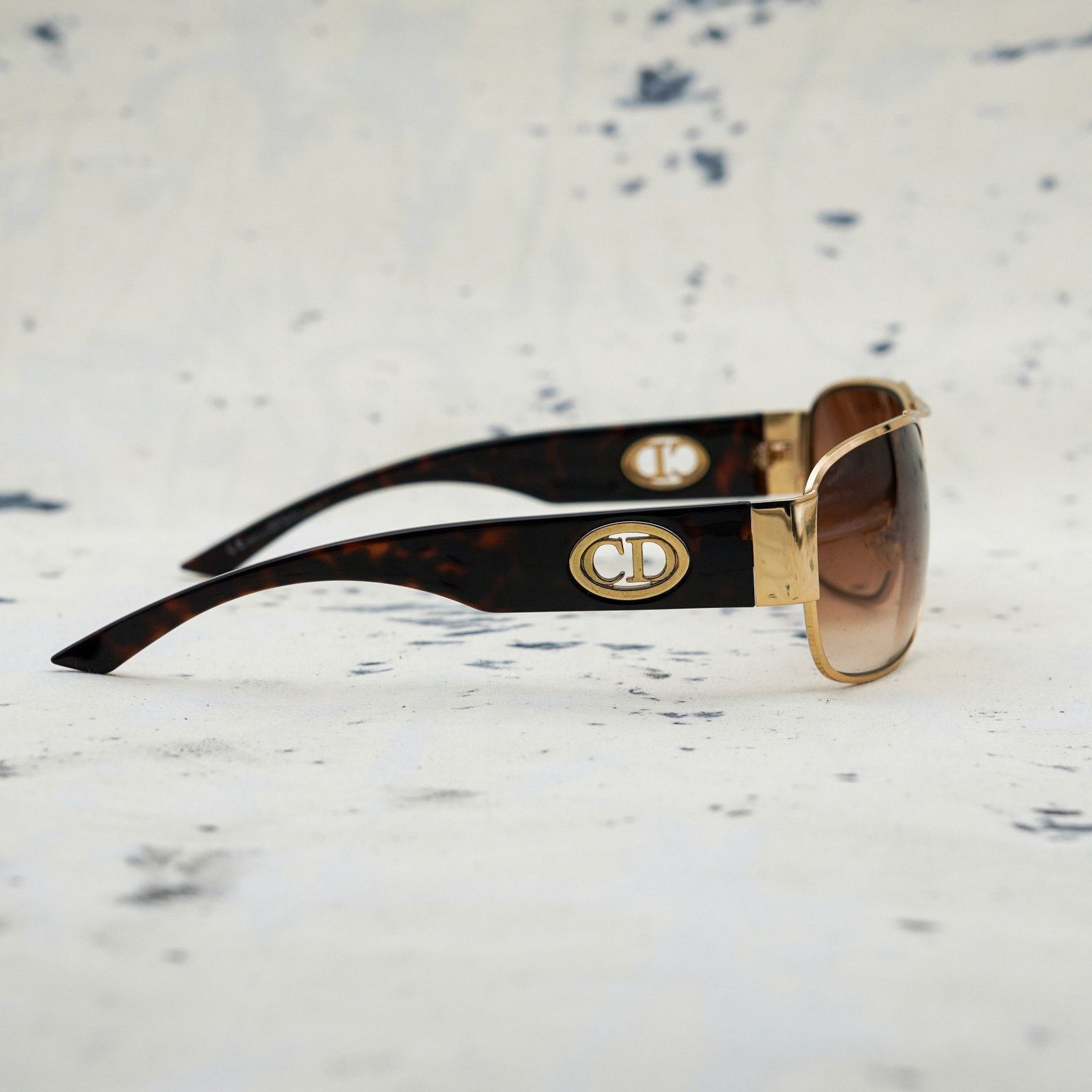Dior Dior flavour 4 tortoise aviator gold cd logo sunglasses Size ONE SIZE - 3 Thumbnail