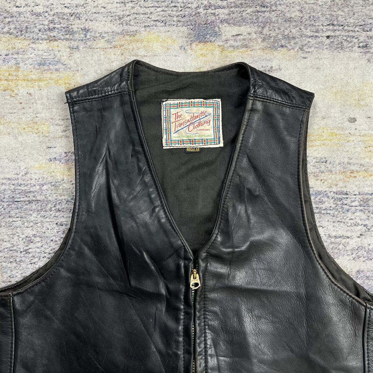 Aero Leathers Vintage 70s The Transatlantic clothing leather vest talon Size US M / EU 48-50 / 2 - 3 Thumbnail