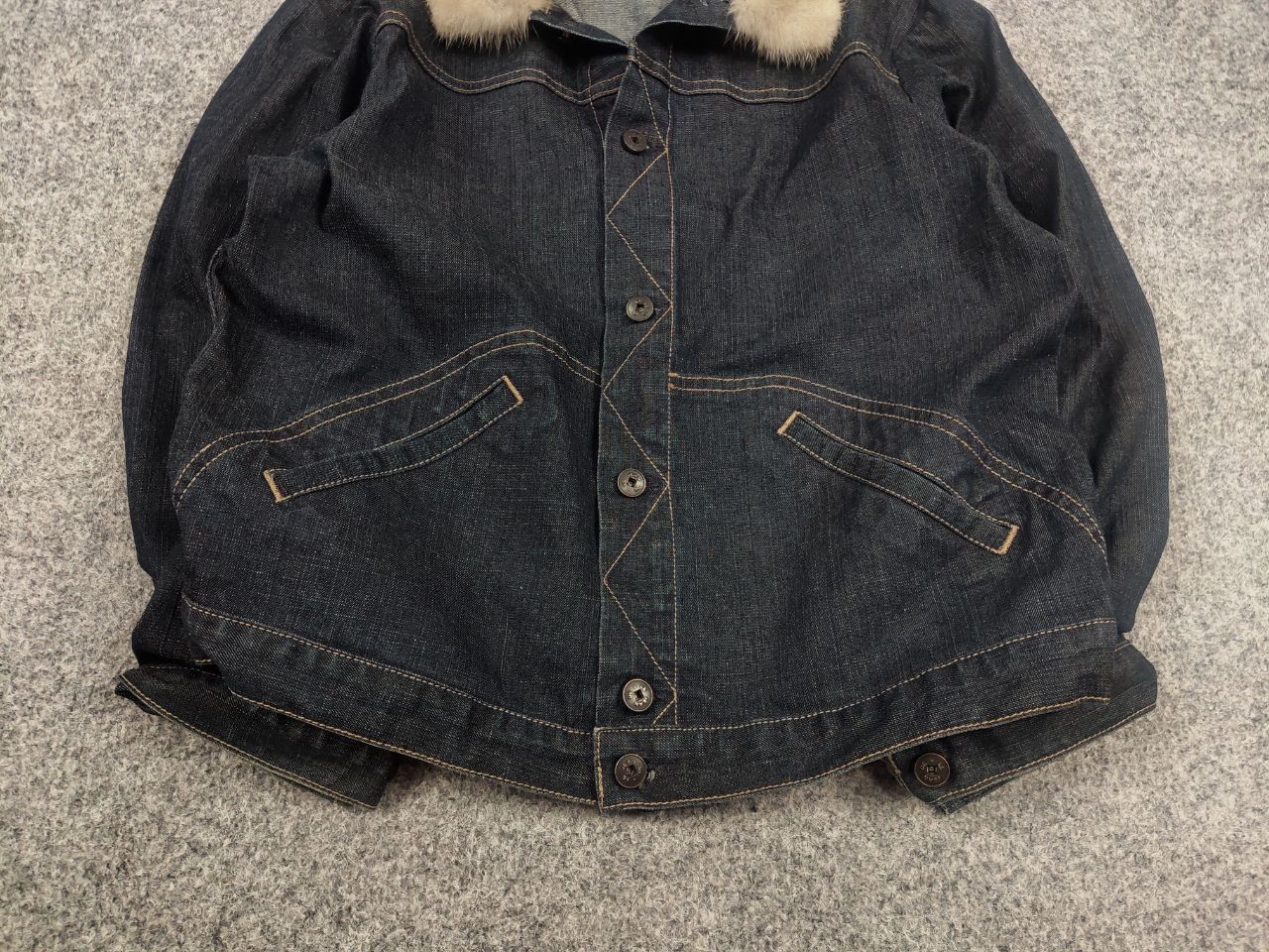 Marithe + Francois Girbaud Marithe Francois Girbaud Vintage Denim Pocket fur Jacket Size M / US 6-8 / IT 42-44 - 5 Thumbnail