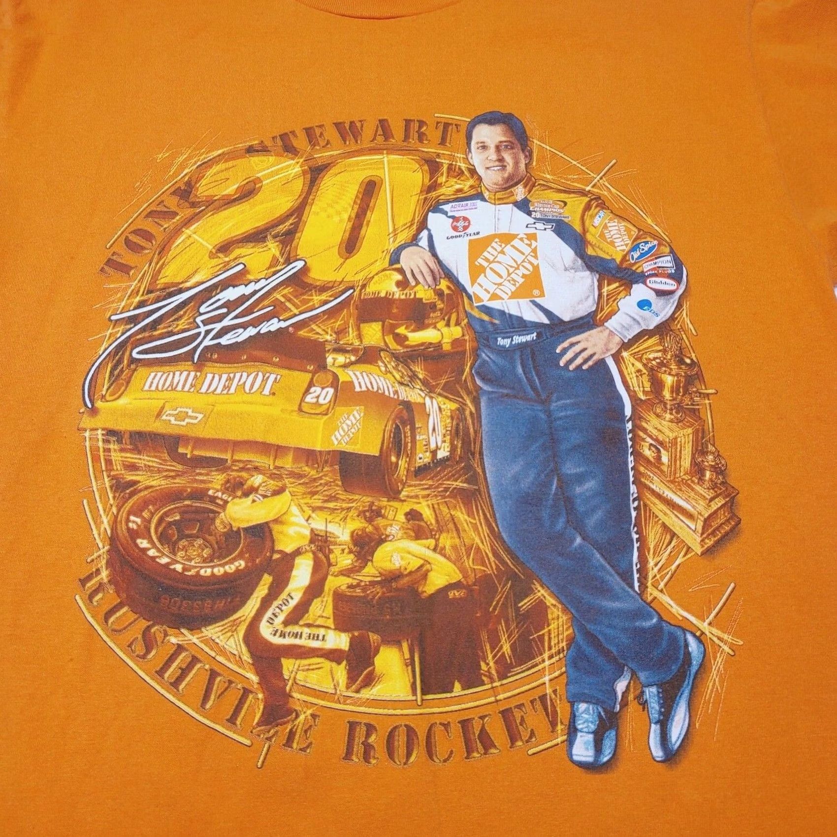 Chase Authentics VINTAGE Tony Stewart 2003 Mens Size Large T-Shirt NASCAR Home Depot Double Sided Size US L / EU 52-54 / 3 - 2 Thumbnail