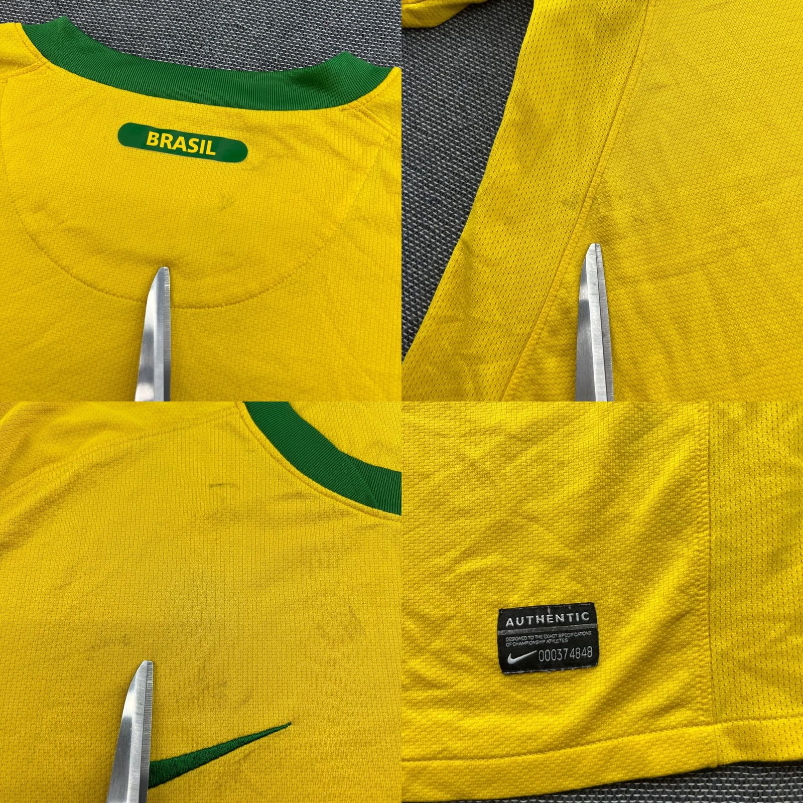 Nike Nike Brazil 2010 2011 Home Football Jersey Mens 2XL Yellow Adult Shirt Size US XXL / EU 58 / 5 - 8 Thumbnail