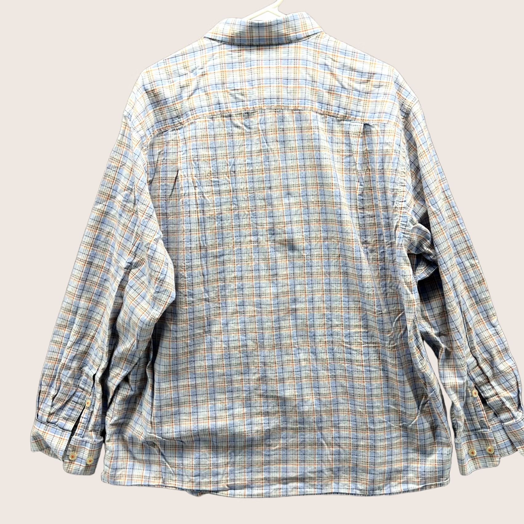 Orvis Orvis Shirt Mens XL Blue Button-Down Active Fit Dress Plaid Classic Pocket Button-Up Casual Formal Workwear Startout Size 46R - 1 Thumbnail