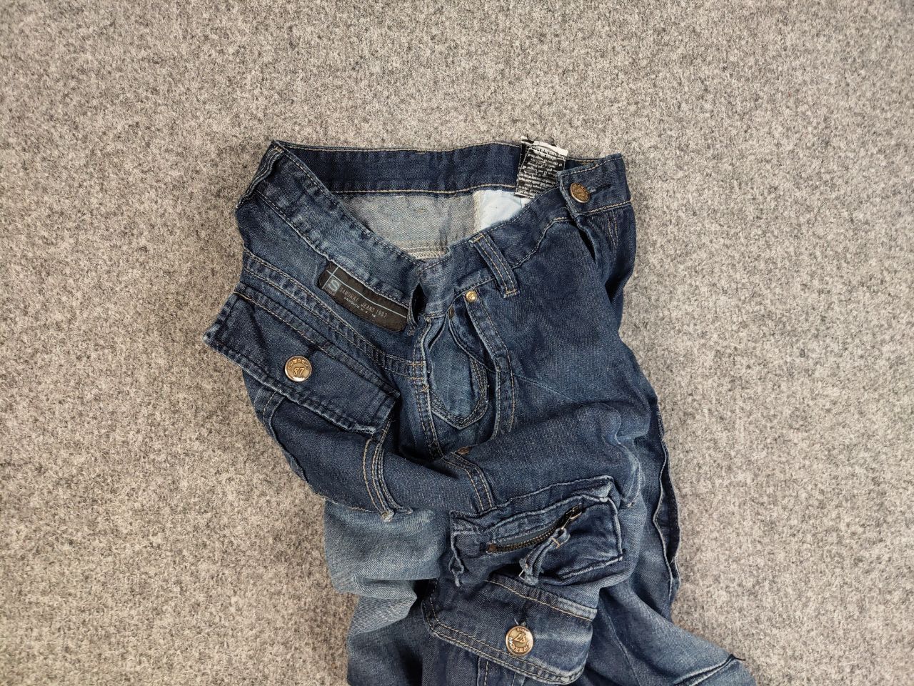 Japanese Brand Vintage if six was nine Style Y2K Faded Denim Cargo Jeans Size US 31 - 15 Thumbnail