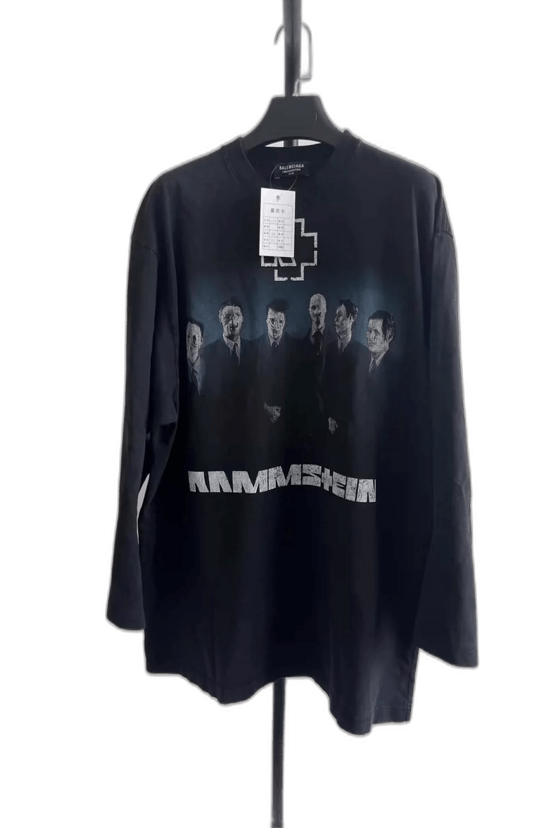 balenciaga rammstein ロンT Balenciaga Rammstein Long-Sleeve Top - Black | Editorialist