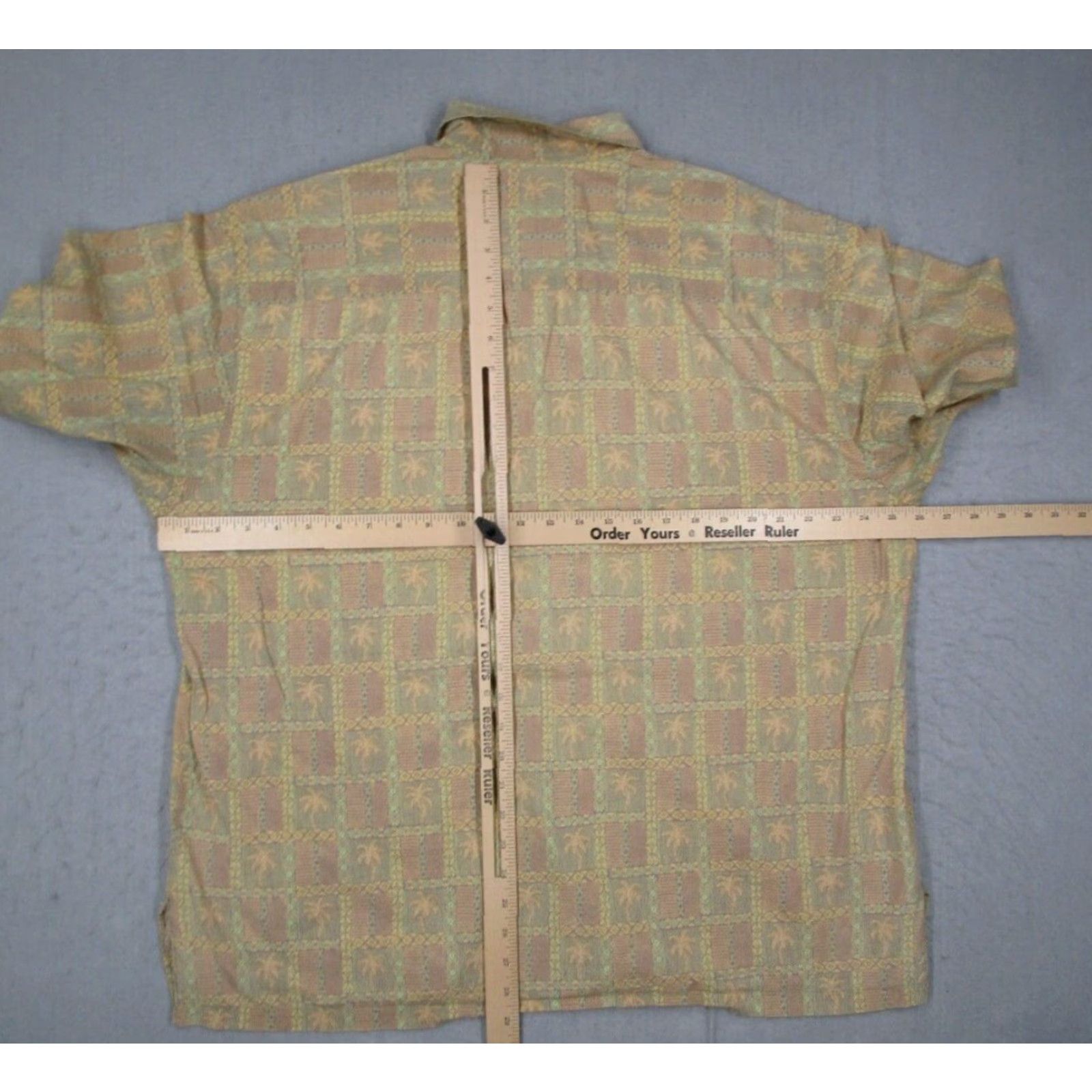 Tori Richard Tori Richard Shirt Men XL Beige Floral Short Sleeve Button-Up Hawaiian Cotton Lawn Palm USA - Vintage? No Size US XL / EU 56 / 4 - 5 Thumbnail