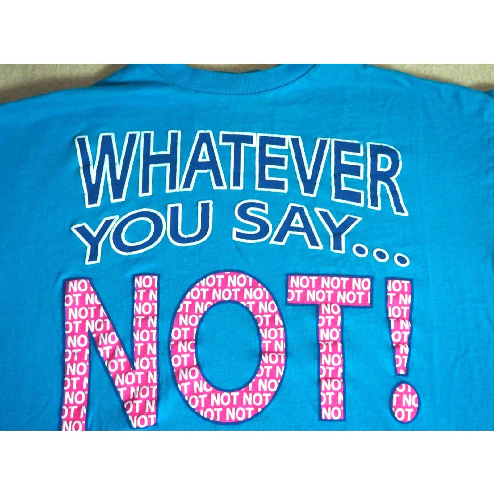 Vintage VINTAGE Nike Shirt 80s 90s Ross NOT Joke Text Humor USA Blue T-Shirt Mens 2XLT Size US XXL / EU 58 / 5 - 3 Thumbnail