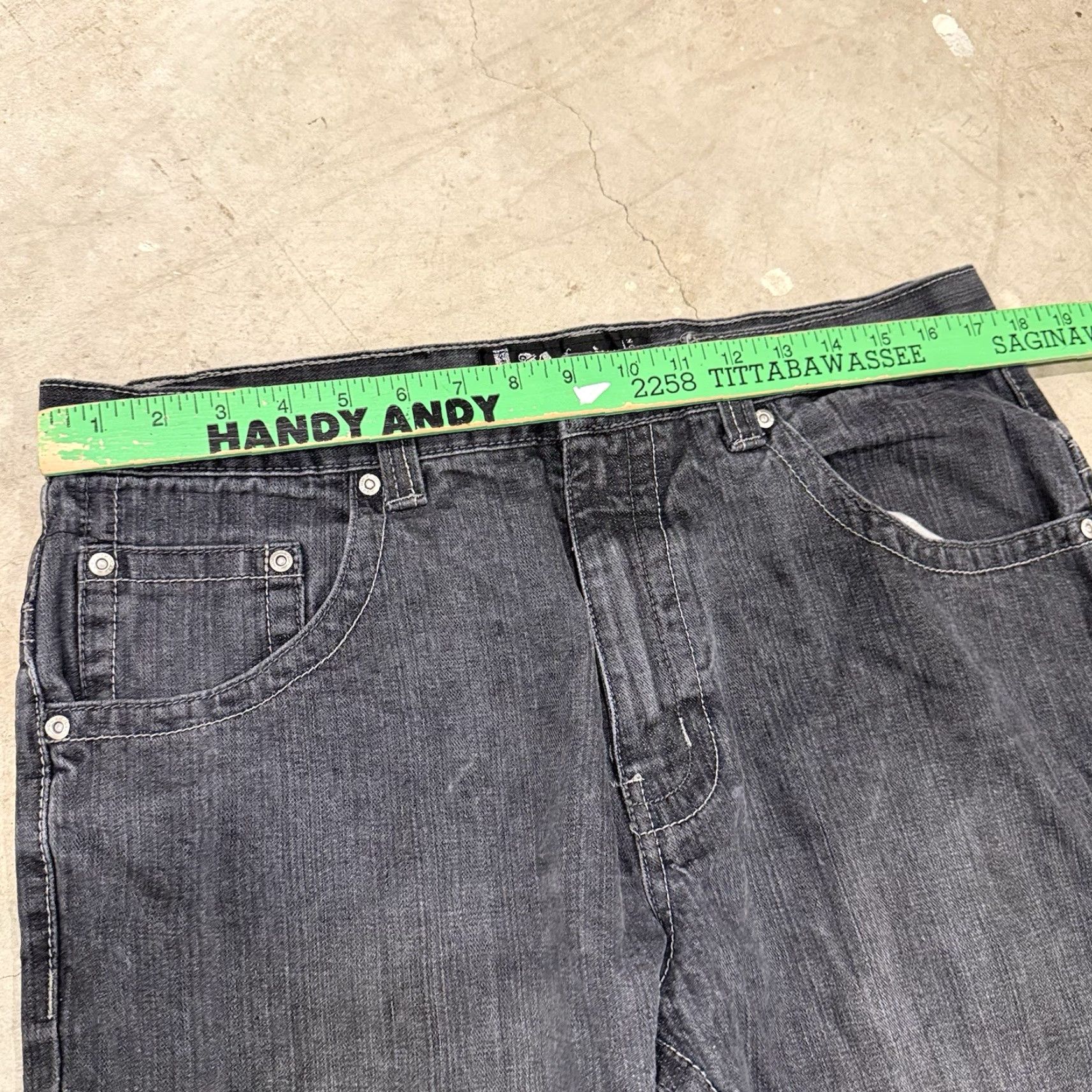 Southpole VINTAGE Southpole Xclusive Jeans 36x32 Baggy Charcoal Dark Grey Y2k Hip Hop 90s Jeans Mens Regular 5-Pocket Size US 36 / EU 52 - 6 Thumbnail