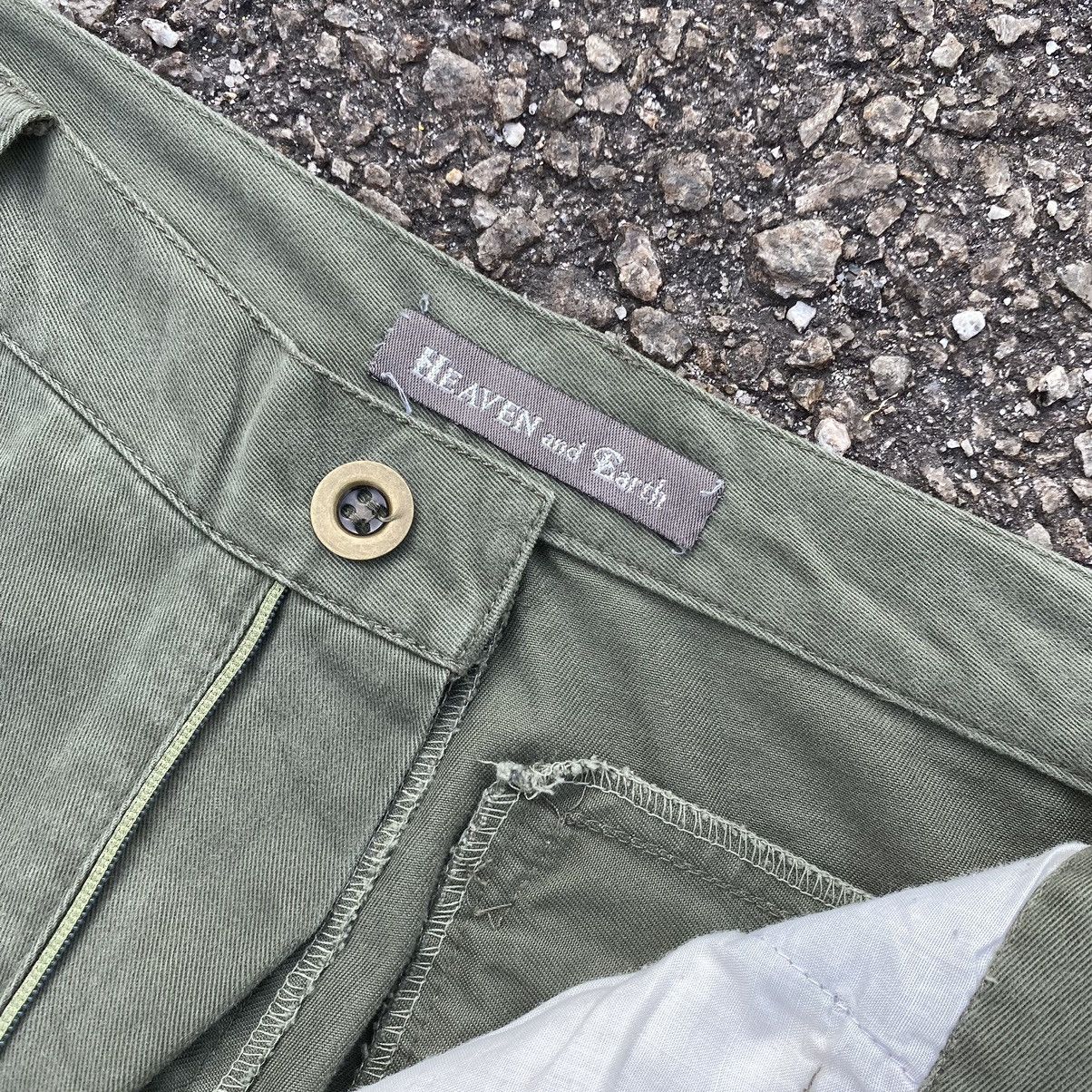 Hysteric Glamour Flare Cargo Pants Green Army Heaven and Earth Punk Bootcut Size US 29 - 9 Thumbnail