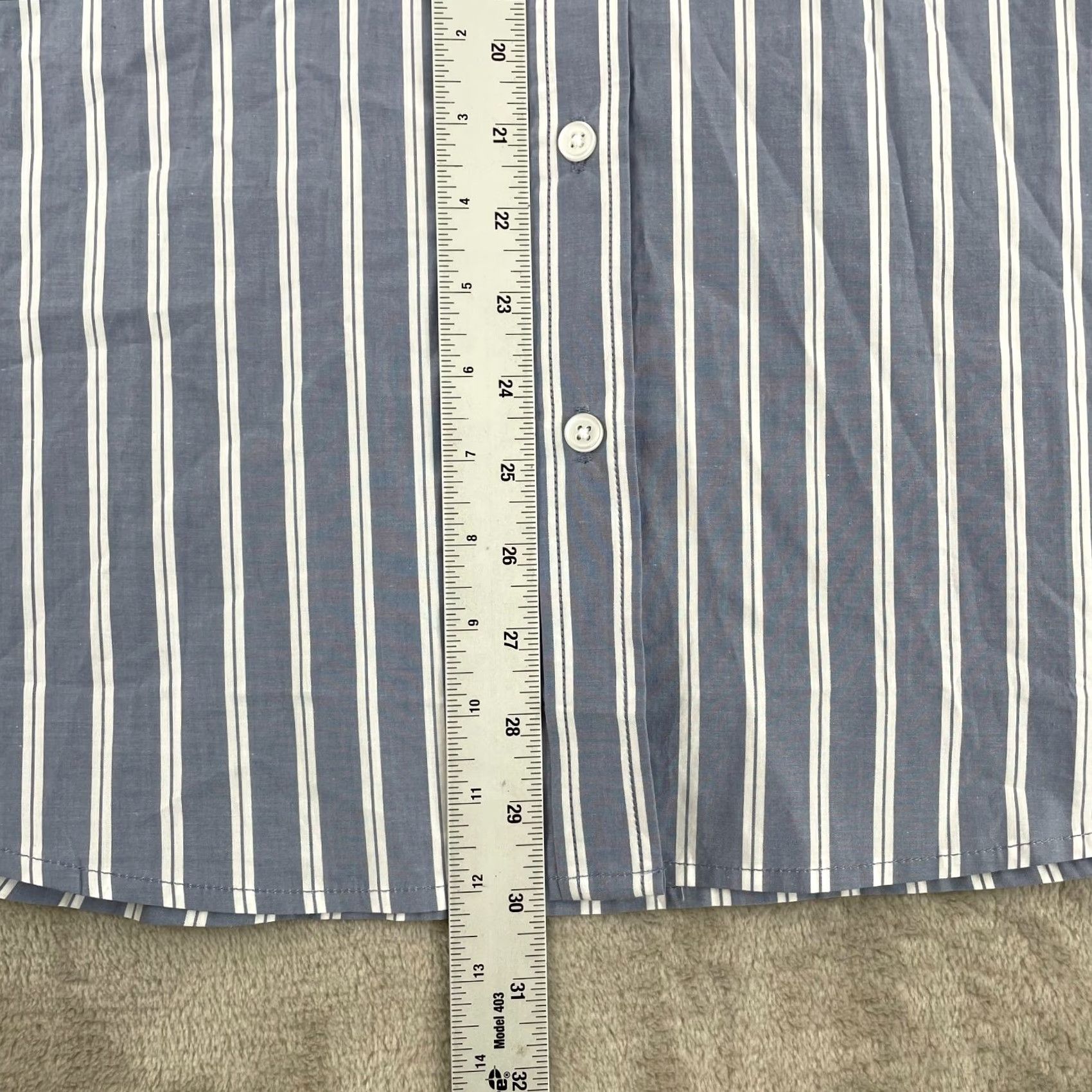 Banana Republic Banana Republic Shirt Men Medium Blue Striped Long Sleeve Office Preppy NWT Size US M / EU 48-50 / 2 - 6 Thumbnail