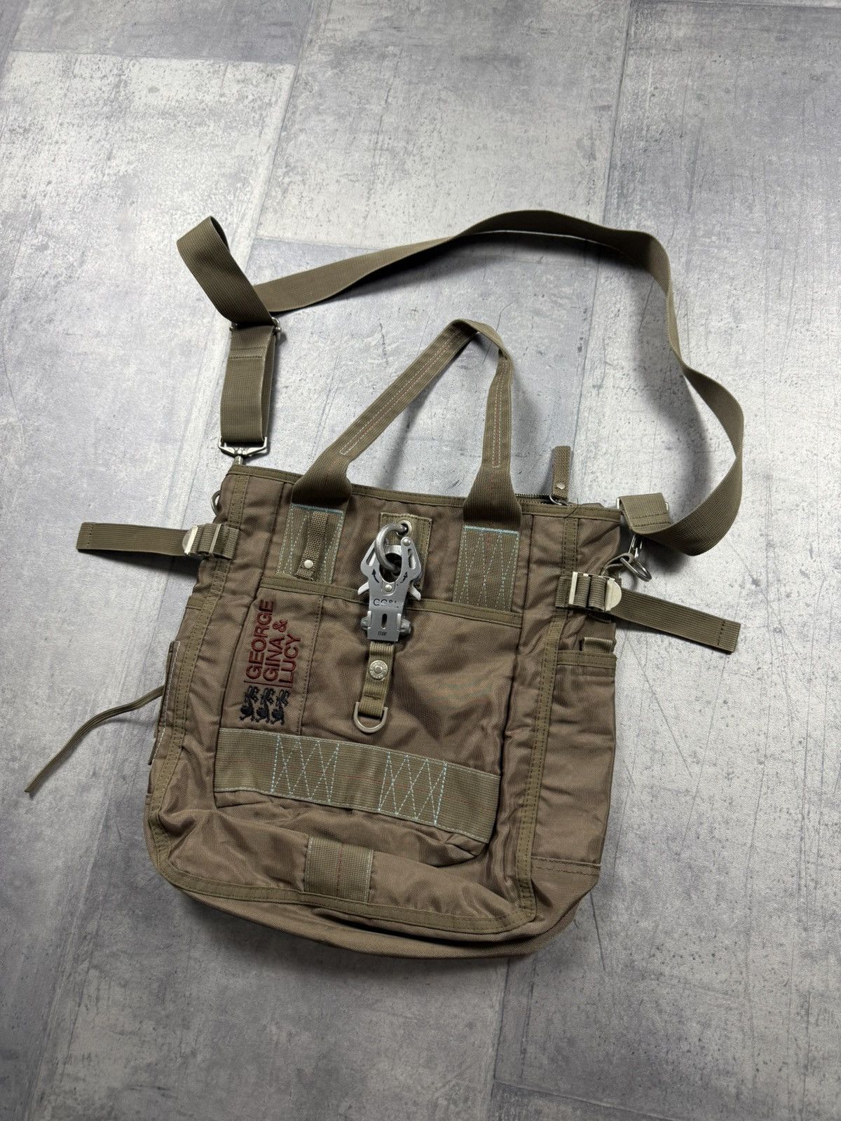Japanese Brand GEORGE GINA & LUCY Tactical Khaki Shoulder Bag ggl bag Size ONE SIZE - 2 Thumbnail
