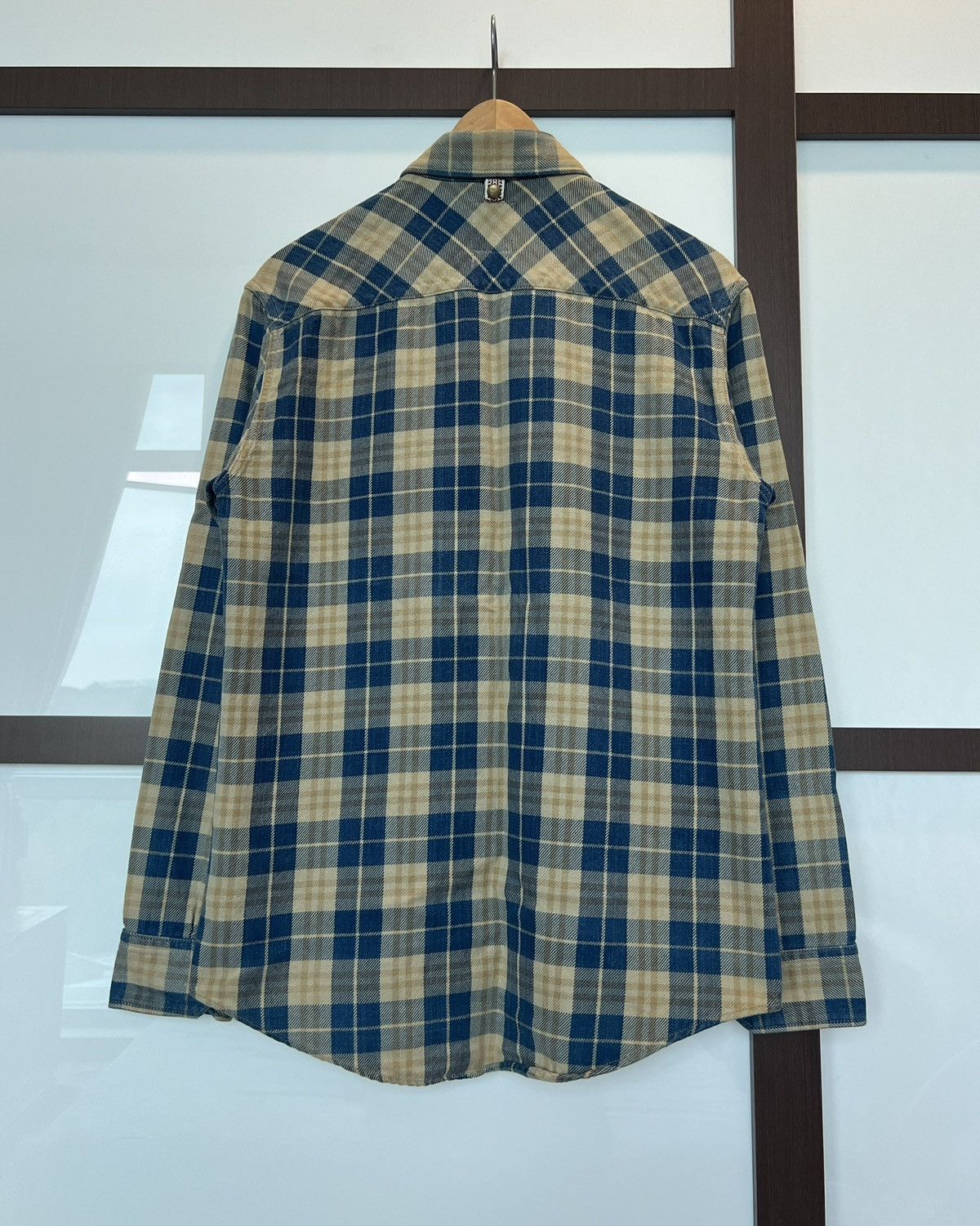 Visvim Visvim FW14 Black Elk Flannel (Indigo Check) Beige Size US S / EU 44-46 / 1 - 2 Thumbnail