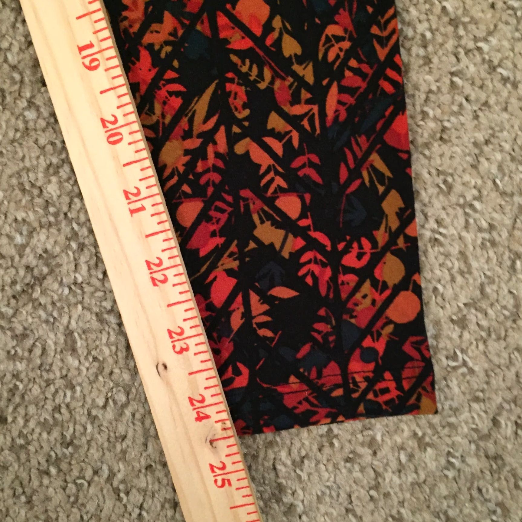 Vintage LuLaRoe Leggings One Size OS Black Orange Floral NWOT Size 42" / US 20 - 5 Thumbnail