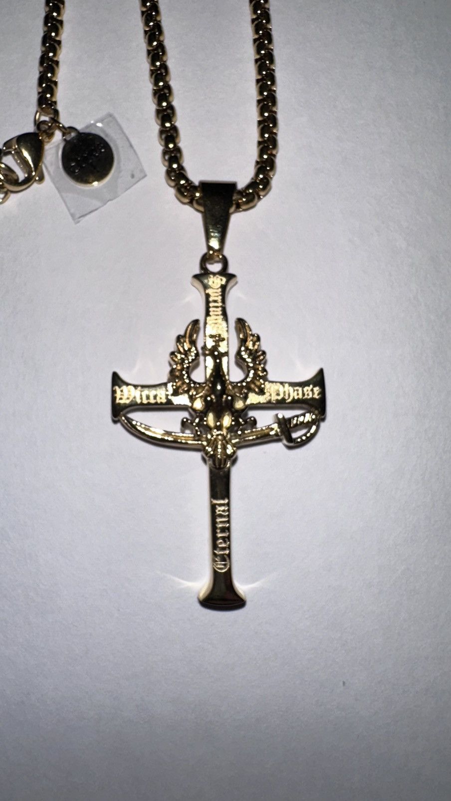 Copes Wicca Phase Springs Eternal Polish Catholic Cross Gold Size ONE SIZE - 1 Thumbnail