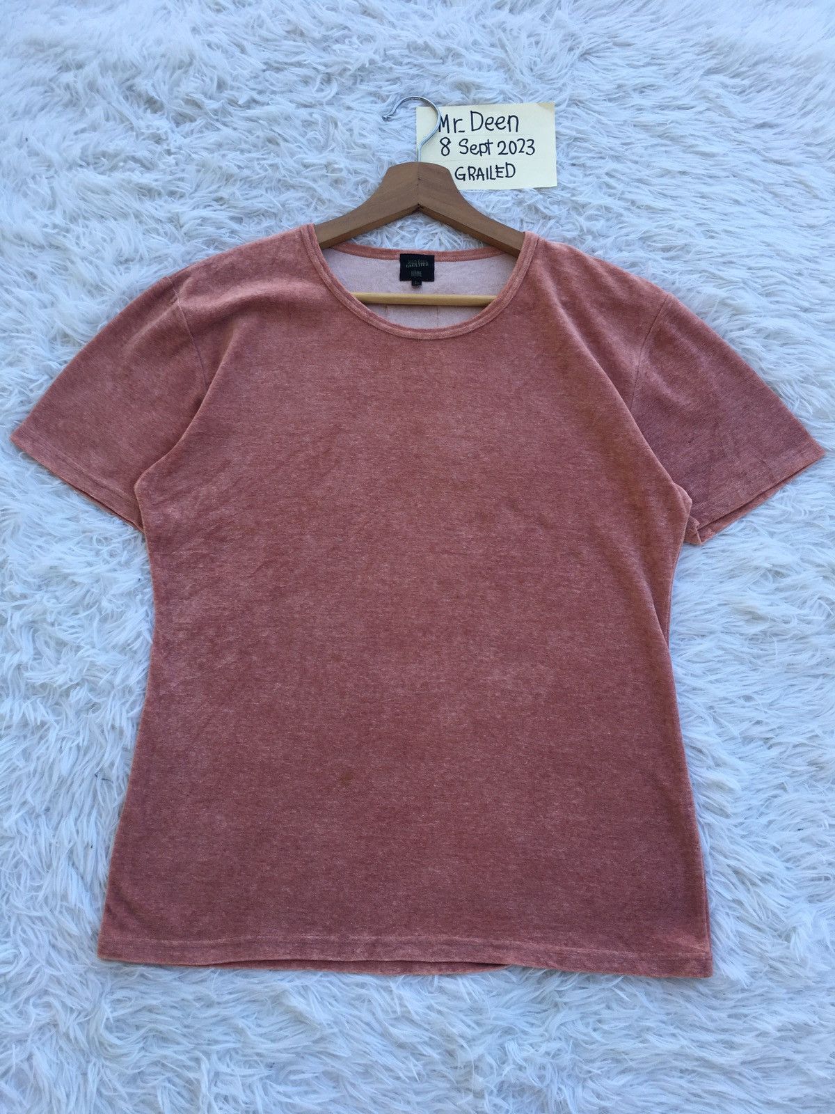 Jean Paul Gaultier Rare Vintage Jean Paul Gaultier Homme Velvet Tshirt Size US M / EU 48-50 / 2 - 1 Thumbnail