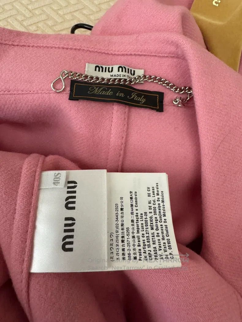 Miu Miu Miu Miu 40 Pink 100% wool coat Size L / US 10 / IT 46 - 2 Thumbnail