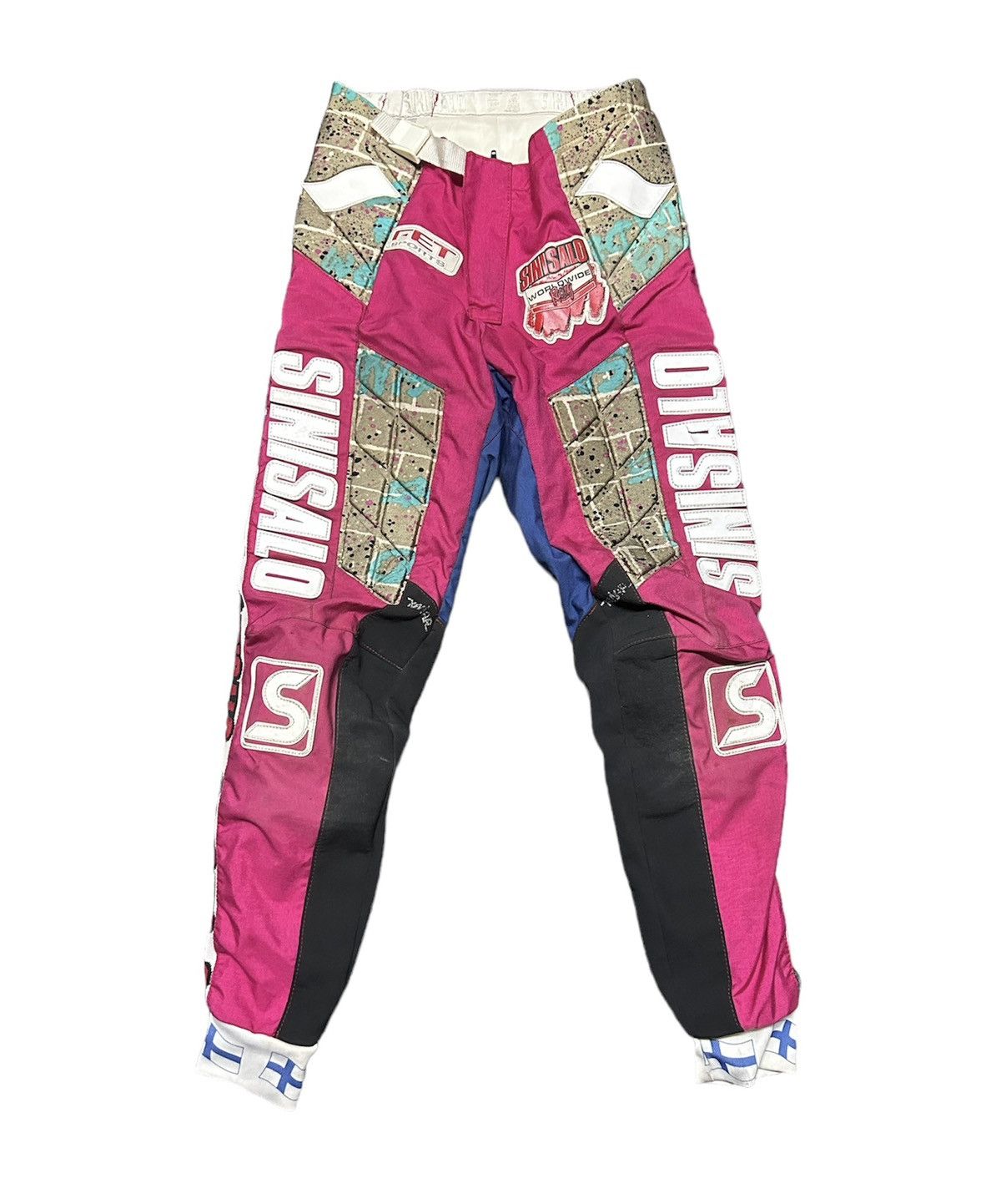 Vintage Sinisalo Finland worldwide motocross pants with knee padding Size US 30 / EU 46 - 1 Thumbnail