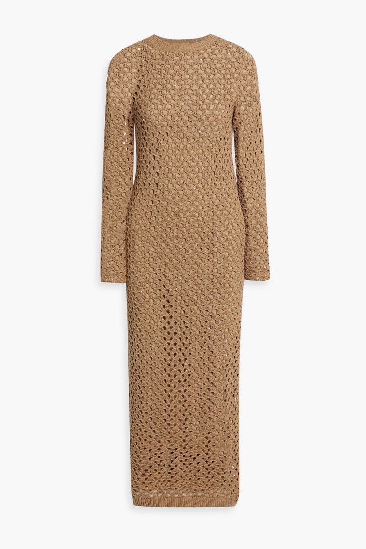 Brunello Cucinelli o1y0725 Maxi Dress in Brown Size L / US 10 / IT 46 - 1 Thumbnail
