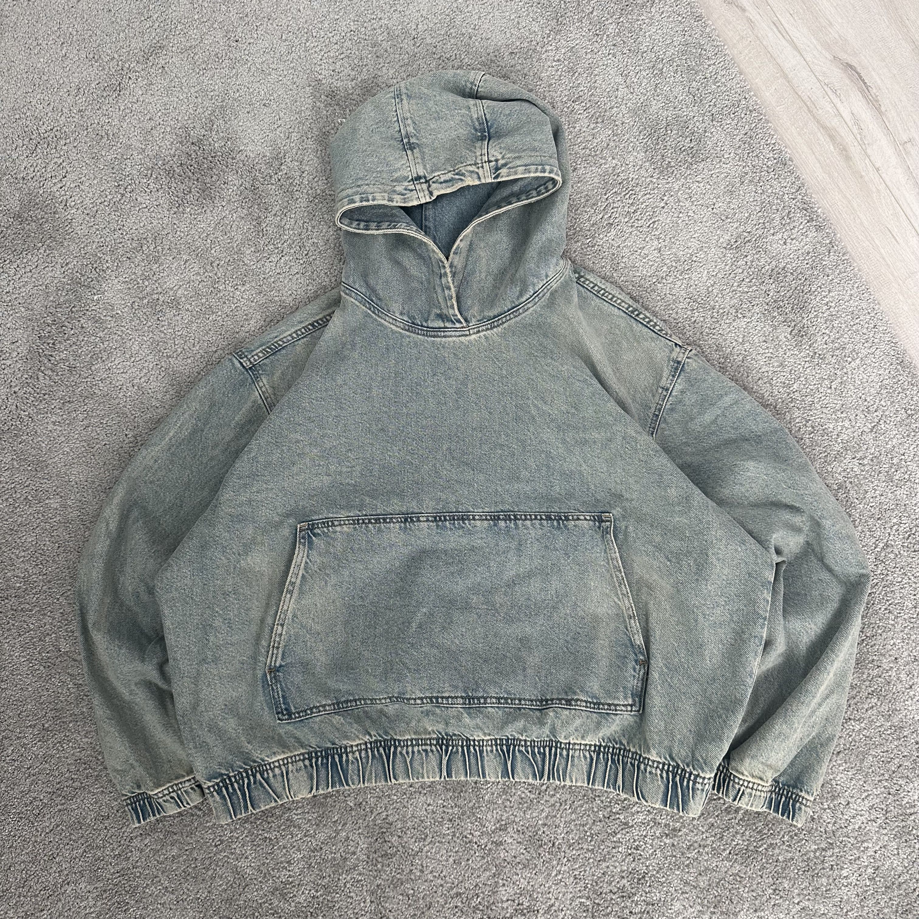 Other Balenciaga Kanye Style Avant Garde Vintage Denim Boxy Hoodie Size US M / EU 48-50 / 2 - 4 Thumbnail