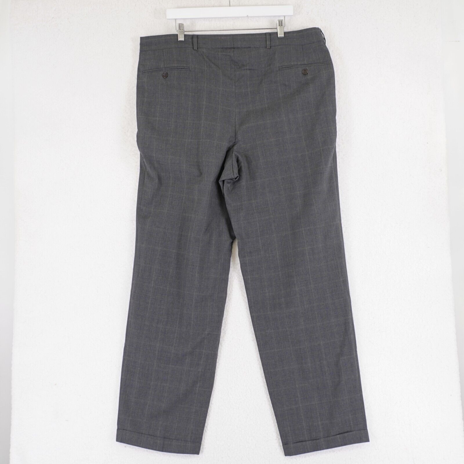 Hugo Boss Hugo Boss Celcius / Omega Wool Gray Blue Tan Check Windowpan Size 42R - 5 Thumbnail