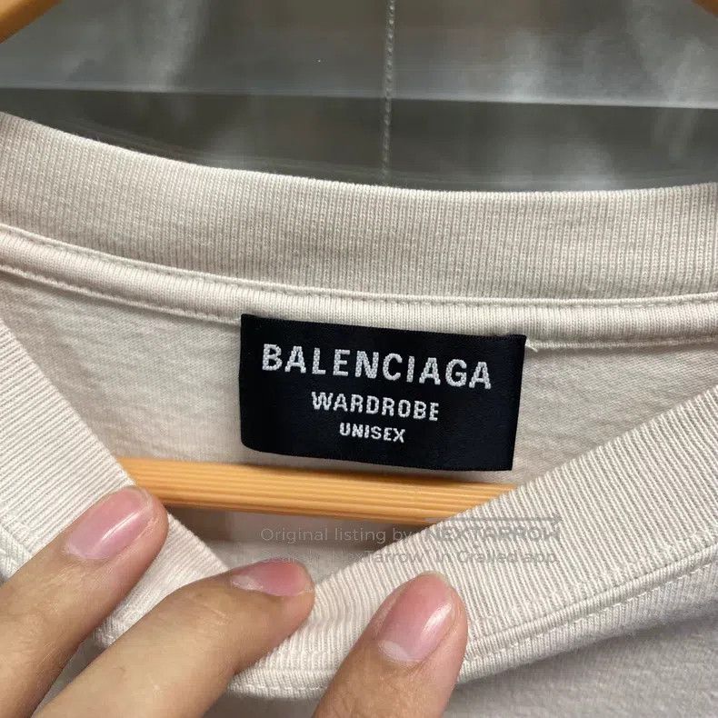 Balenciaga Balenciaga Front and Back Letter Print Logo Ribbed Neck Sh Size US M / EU 48-50 / 2 - 3 Thumbnail