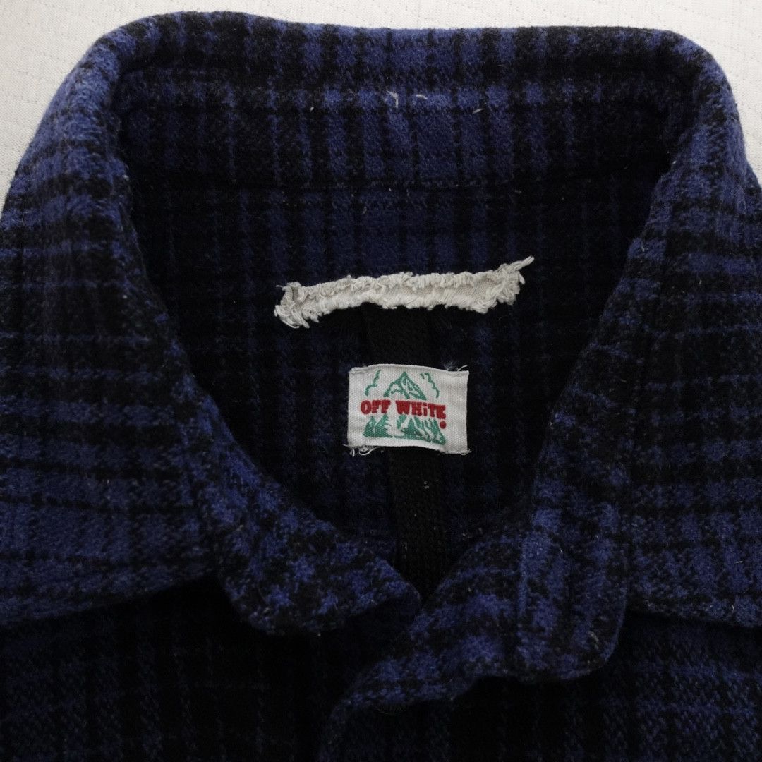 Off-White OFF-WHITE c/o VIRGIL ABLOH Navy Tartan Flannel Size US S / EU 44-46 / 1 - 3 Thumbnail