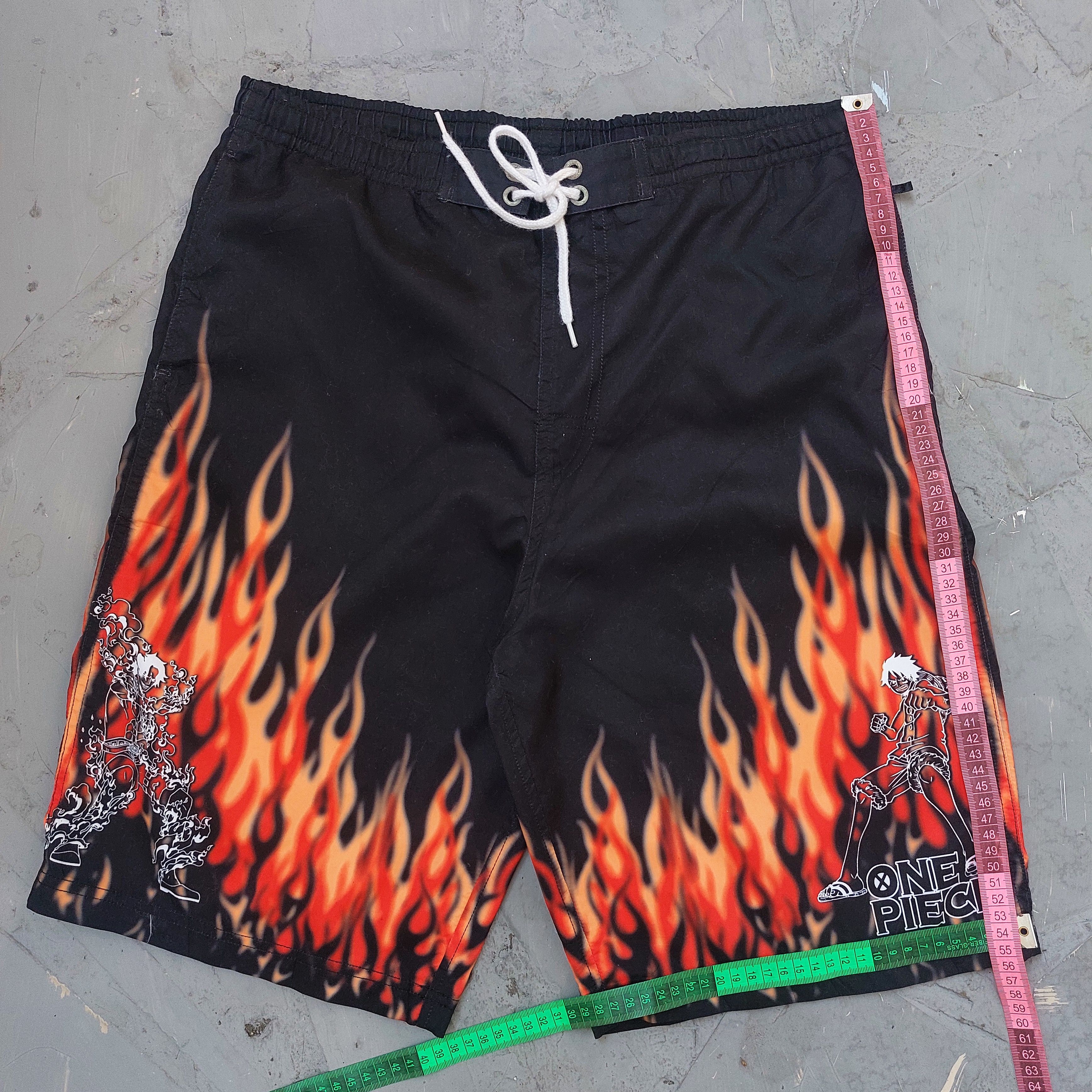 Anime × Japanese Brand × One Piece Shorts One Piece Ace X Lutffy Size US 33 - 8 Thumbnail