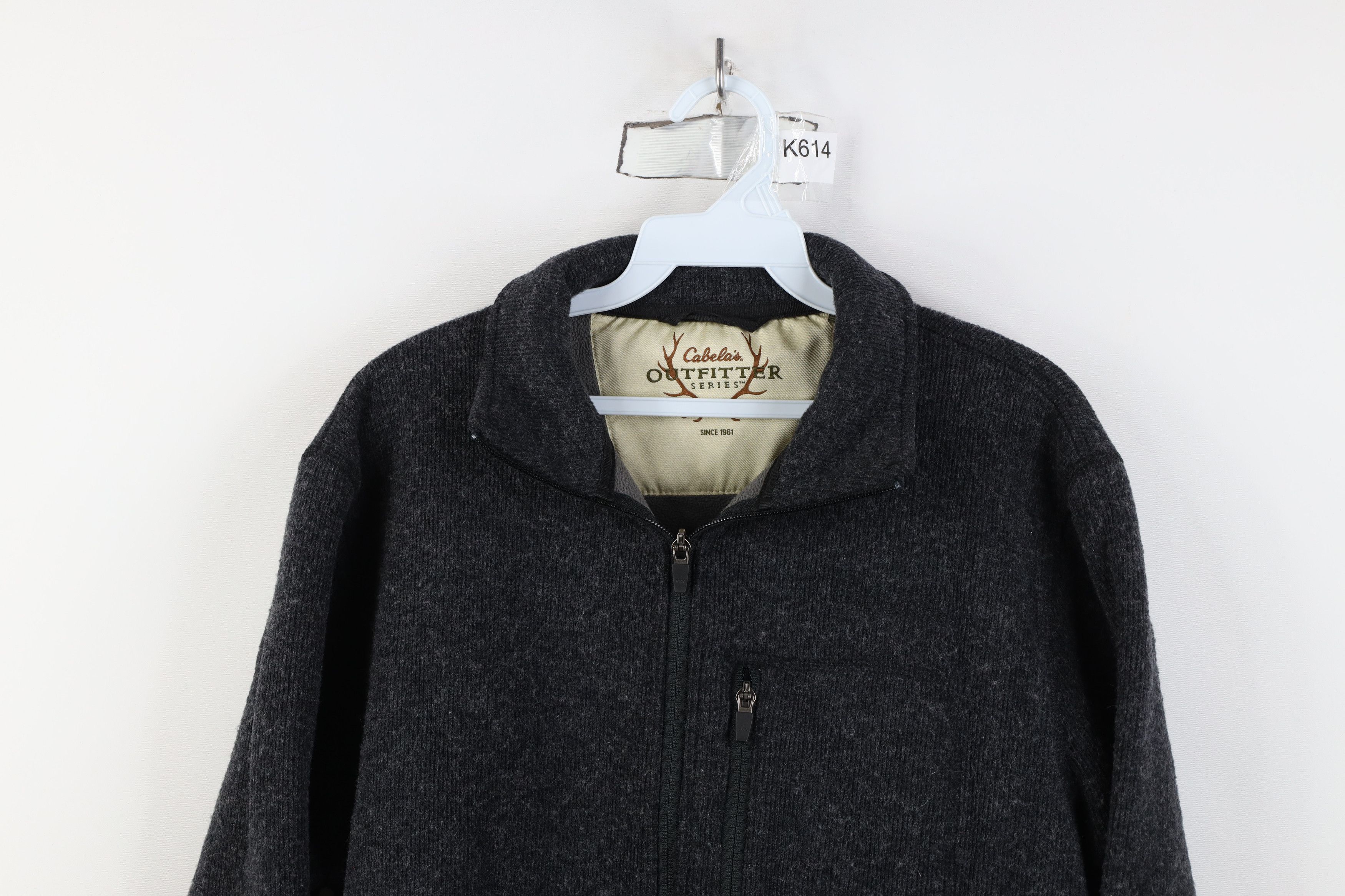 Cabelas Vintage Cabelas Wool Blend Knit Full Zip Sweater Jacket Size US M / EU 48-50 / 2 - 2 Thumbnail