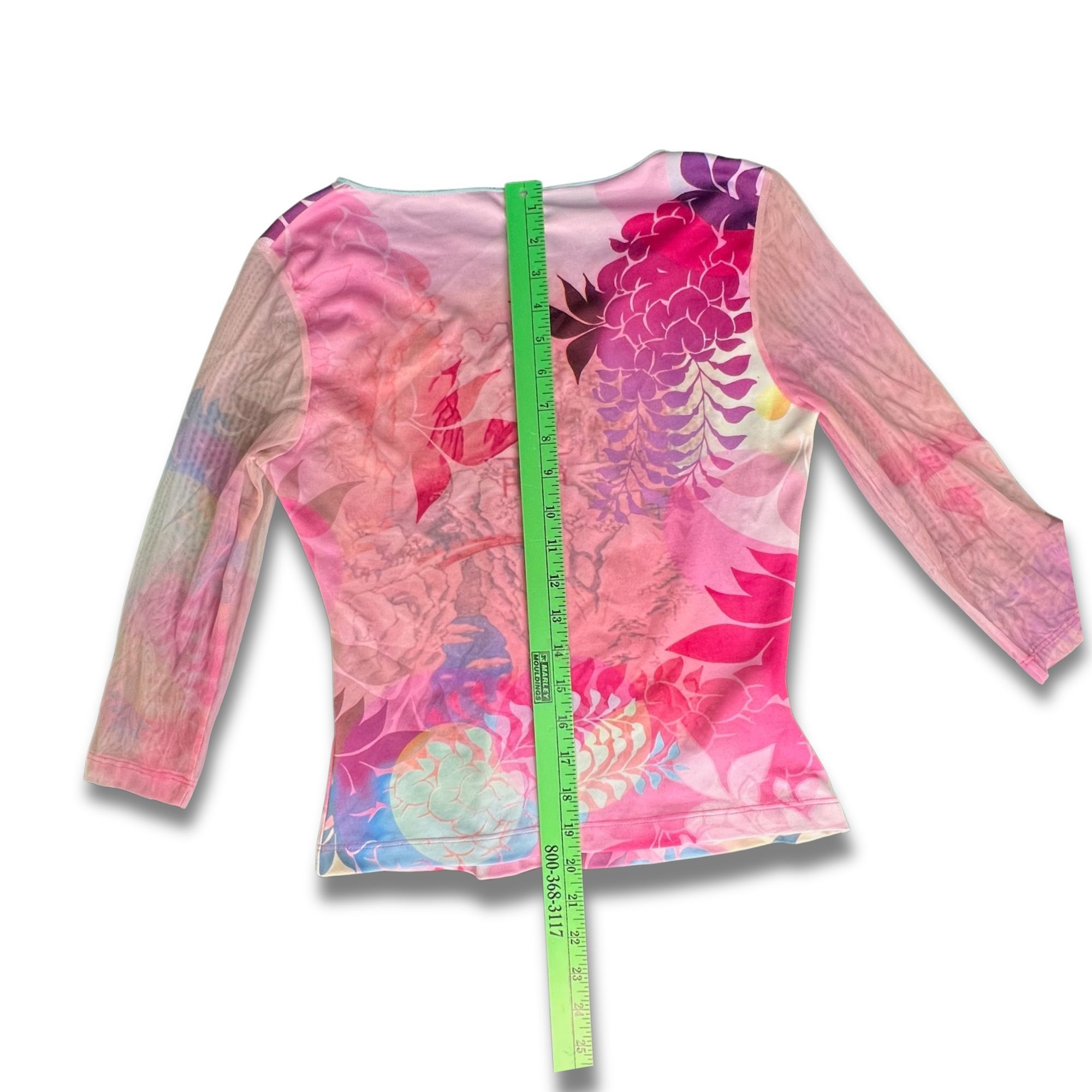 Other Love Amour Womens Long-Sleeved Floral Mesh Top Multicolor Si Size XS / US 0-2 / IT 36-38 - 7 Thumbnail