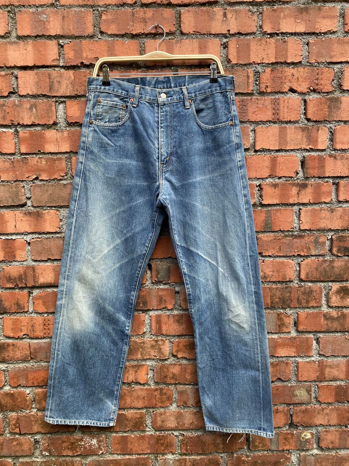 Levi's Vintage Clothing W33x30.5 Vintage levi's 502 redline big E made in JAPAN Size US 33 - 1 Thumbnail