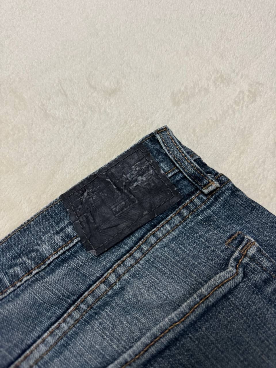 Levi's GRUNGE Levi’s Slim Straight Fit Faded Distressed Blue Jeans Size US 33 - 20 Thumbnail