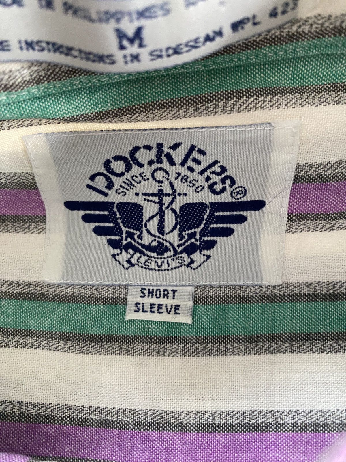 Dockers × Vintage Vintage ‘92 Dockers Oversized Stripe Short Sleeve Button Up Size US M / EU 48-50 / 2 - 8 Thumbnail