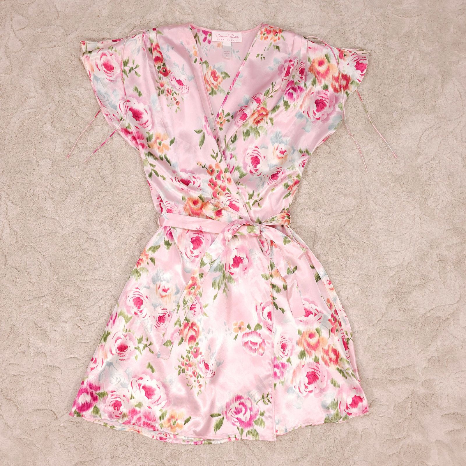 Oscar De La Renta Oscar de la Renta Pink Label Satin Robe & Nightgown Set S Size ONE SIZE - 8 Thumbnail