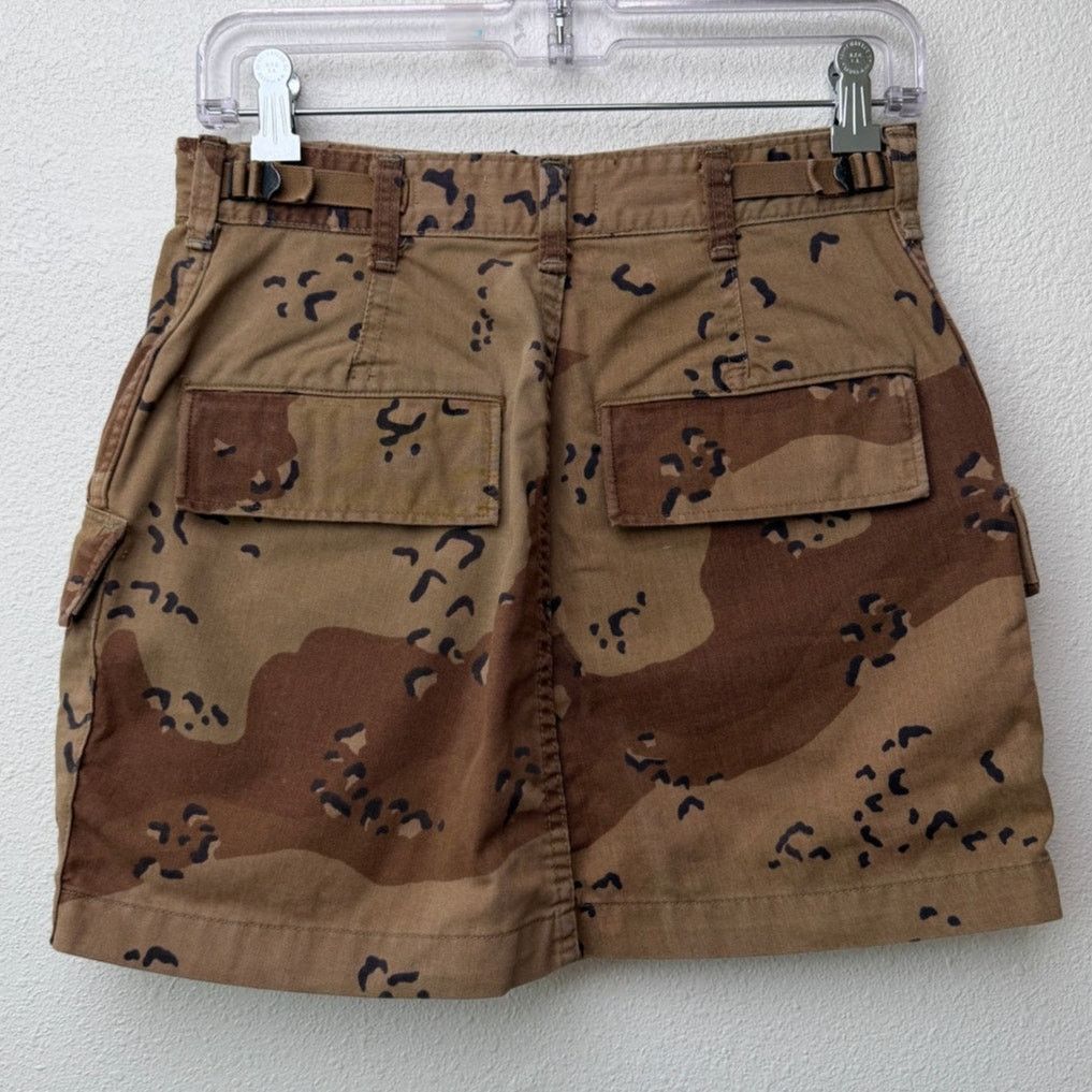 RE/DONE RE/DONE Womens Desert Camo Zip Utility Mini Skirt XS Size 28" / US 6 / IT 42 - 4 Thumbnail