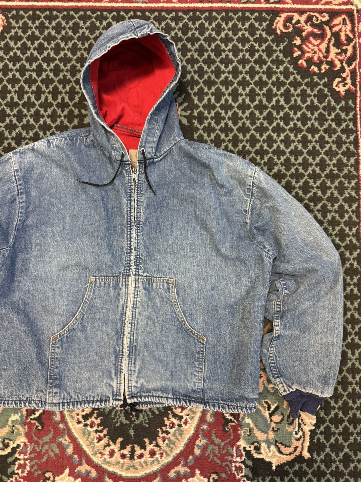 Vintage Vintage 70s 80s Carhartt Workwear denim Jacket Size US L / EU 52-54 / 3 - 1 Thumbnail