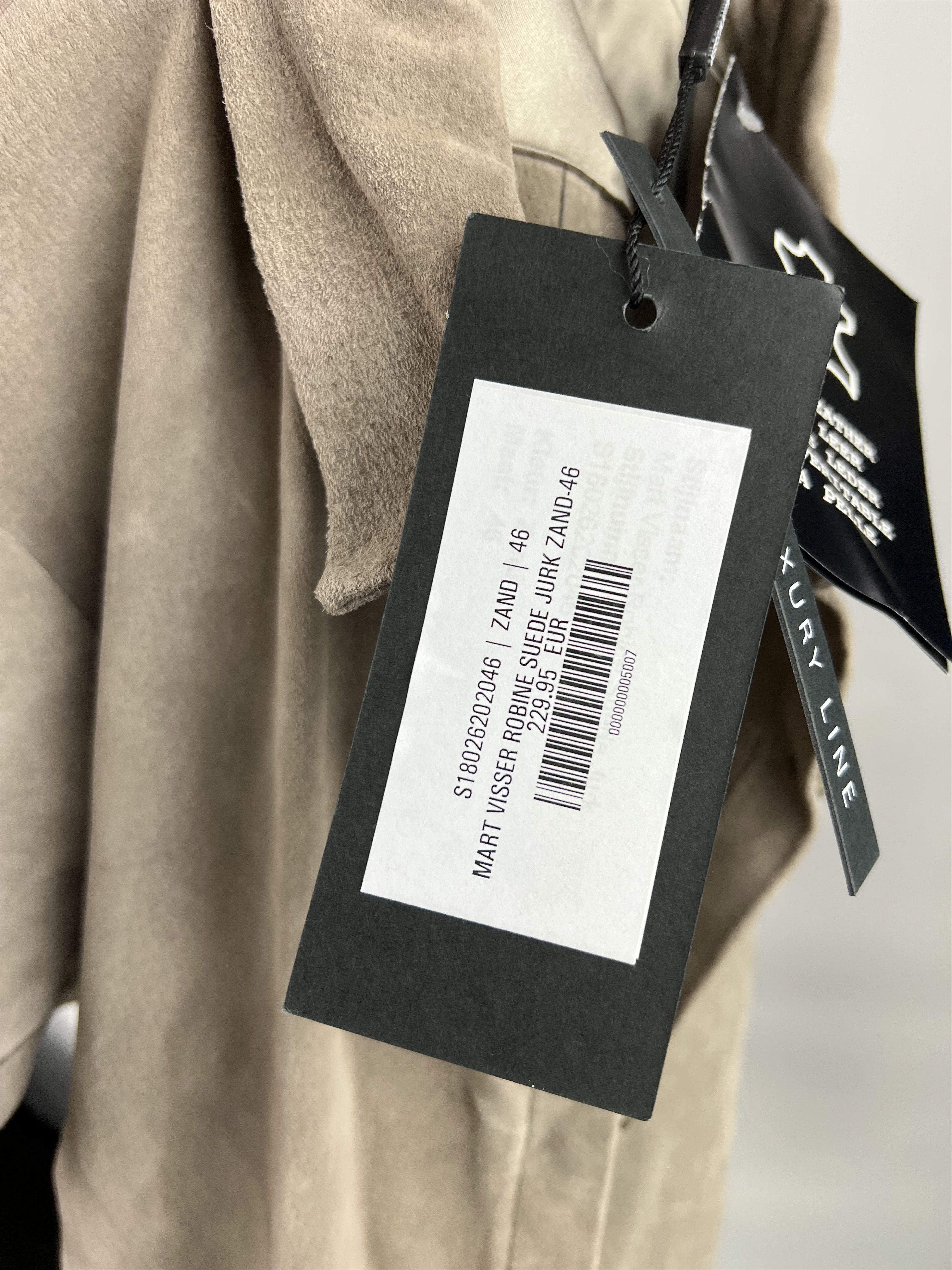 Designer × Genuine Leather 230€ NWT Mart Visser Beige Suede Button Up Dress Size 46 Size L / US 10 / IT 46 - 13 Thumbnail